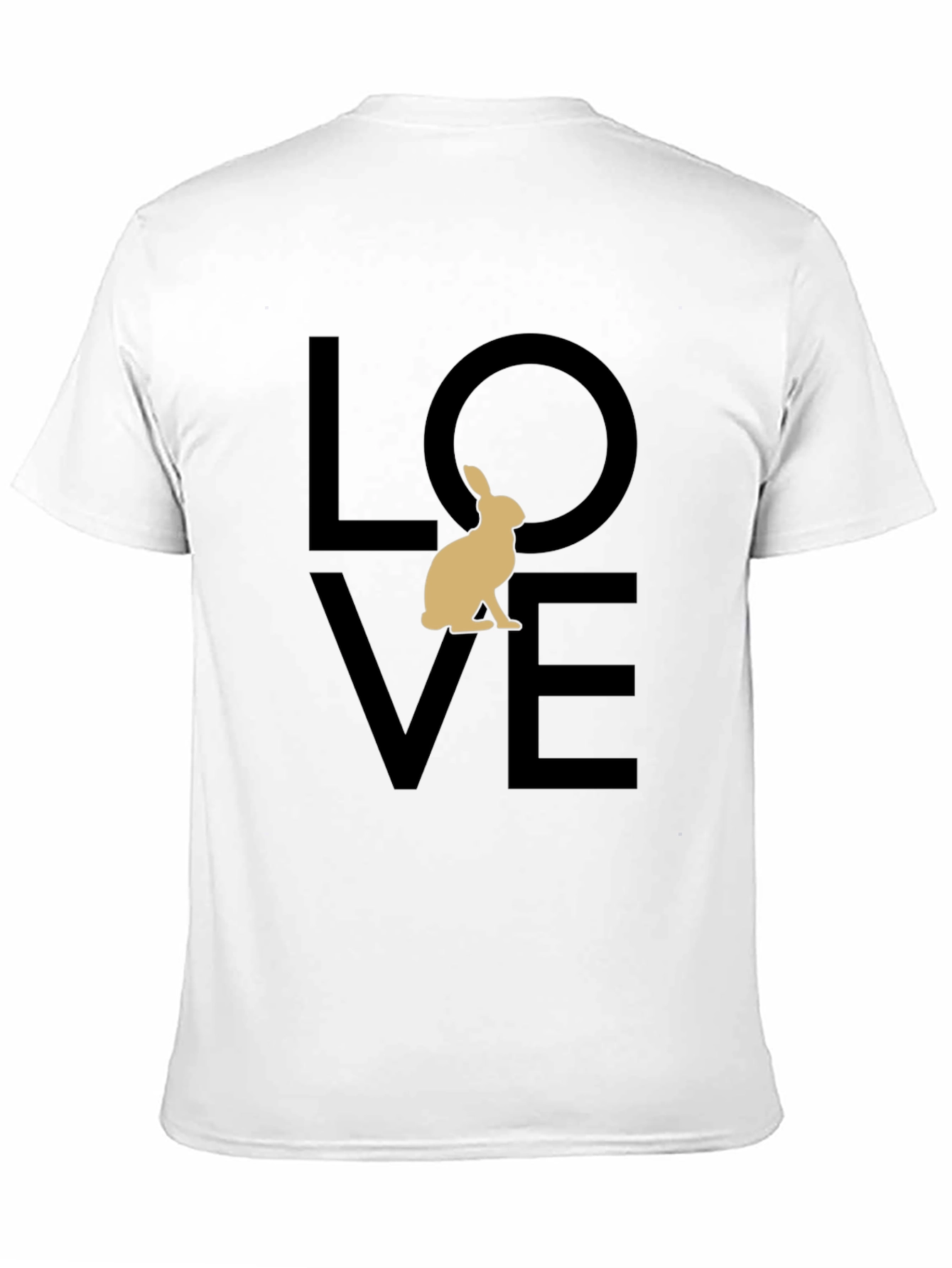 Love Rabbit Graphic Tee - Black Casual Shirt