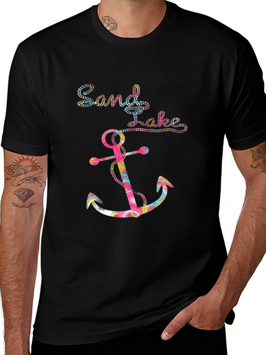 Sandy Lake Anchor Graphic Tee - Nautical Style