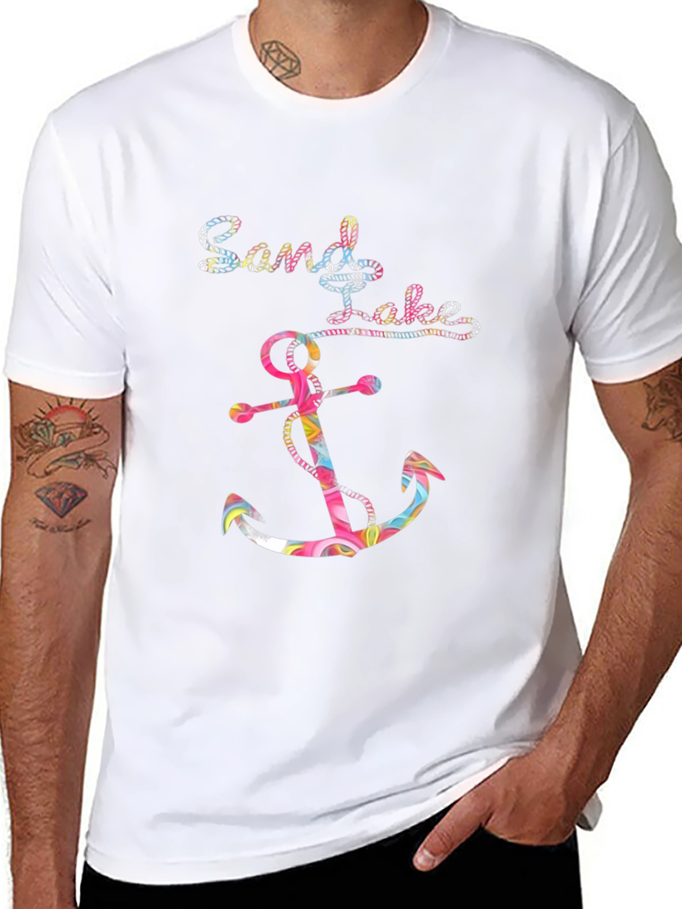 Sandy Lake Anchor Graphic Tee - Nautical Style