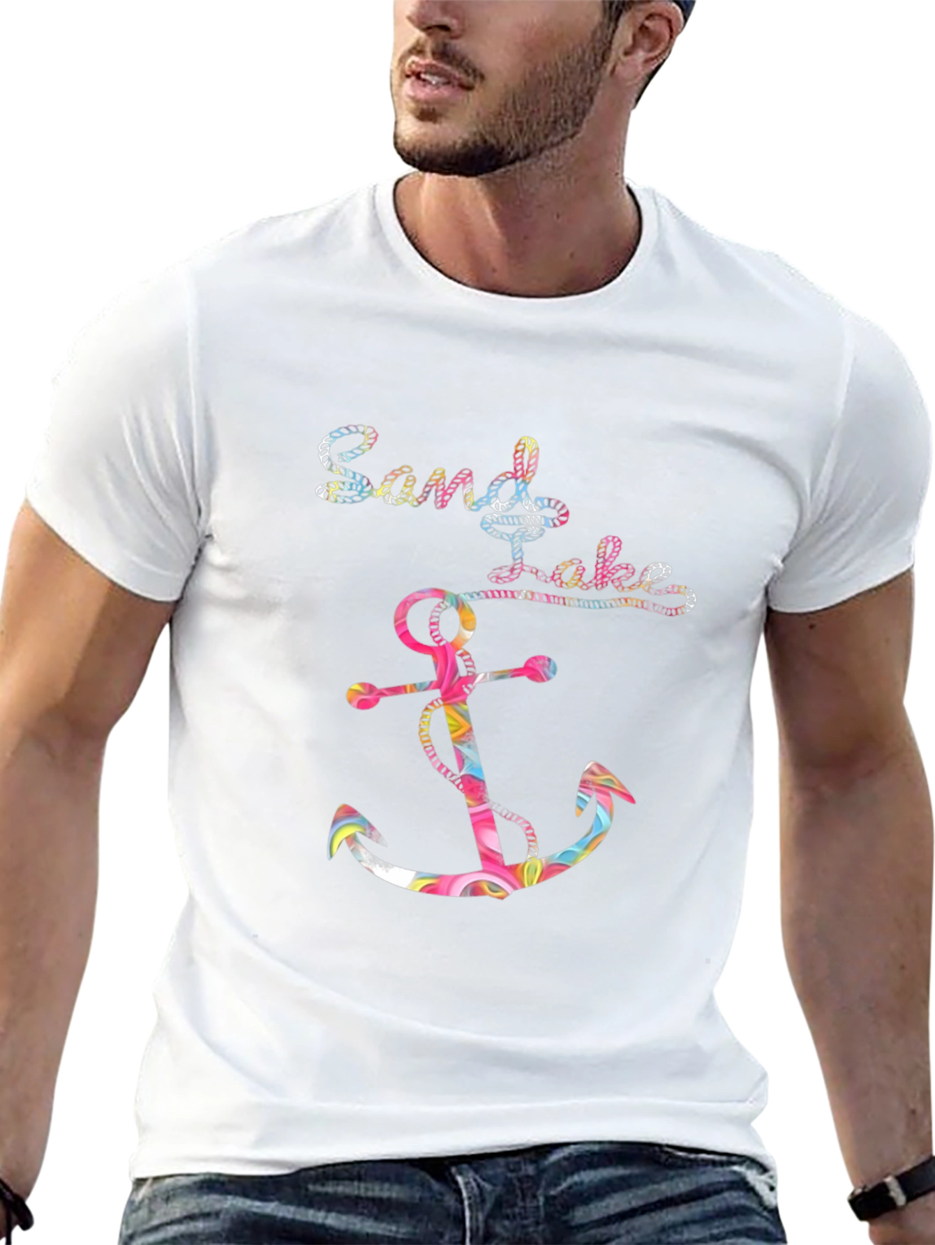 Sandy Lake Anchor Graphic Tee - Nautical Style