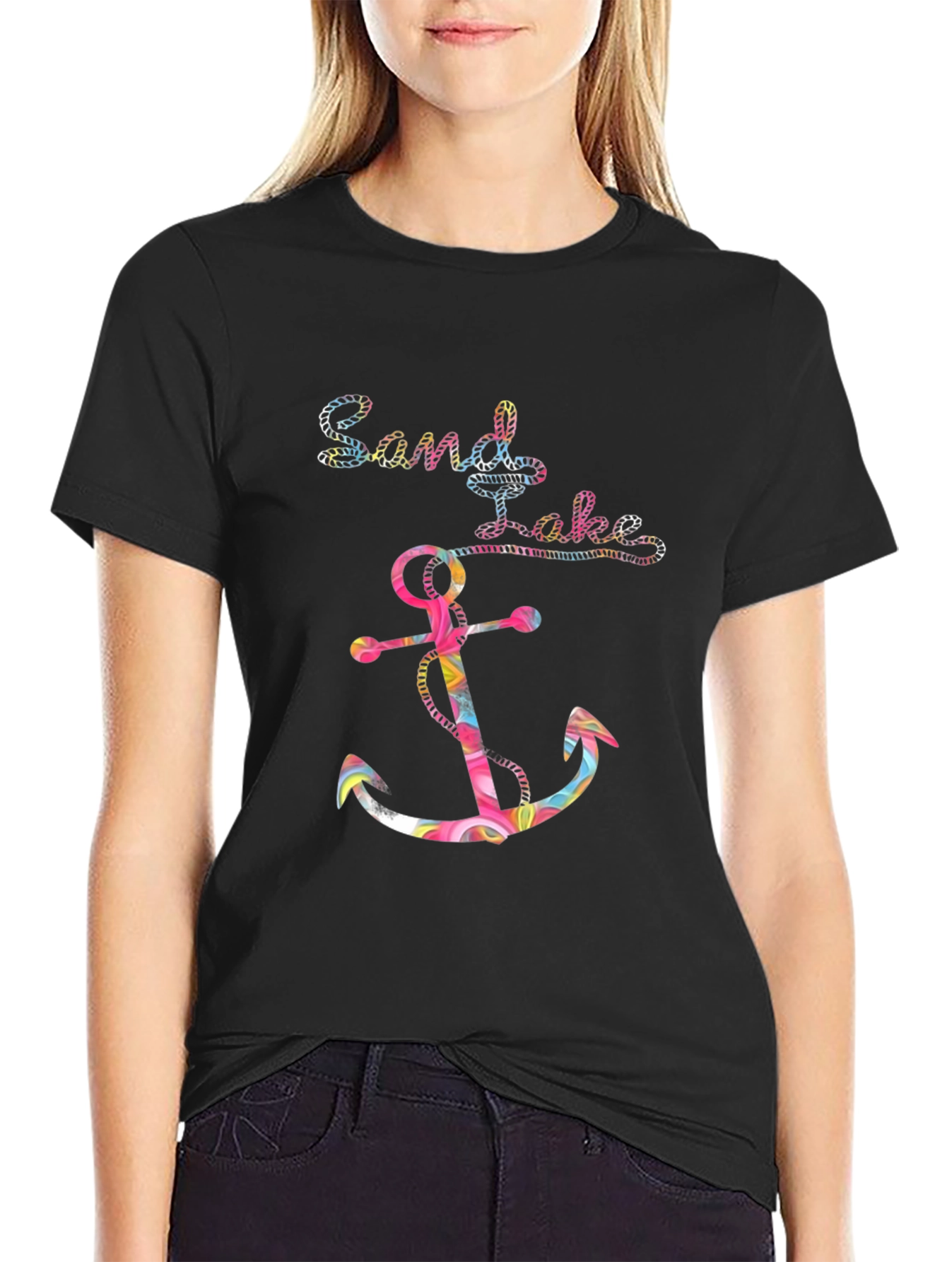 Sandy Lake Anchor Graphic Tee - Nautical Style