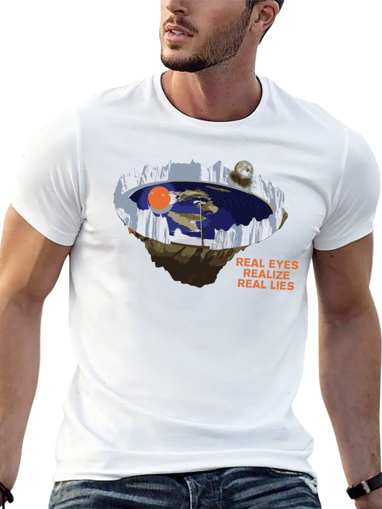 Flat Earth Truth T-Shirt: Real Eyes Real Lies