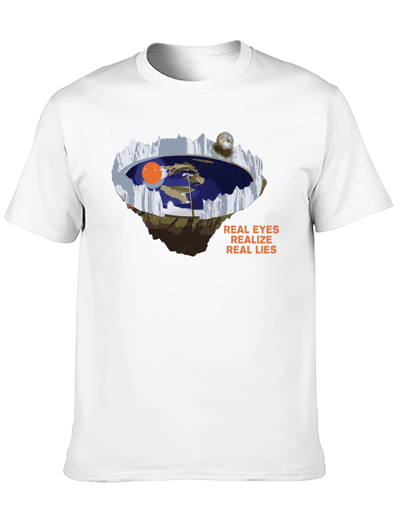 Flat Earth Truth T-Shirt: Real Eyes Real Lies