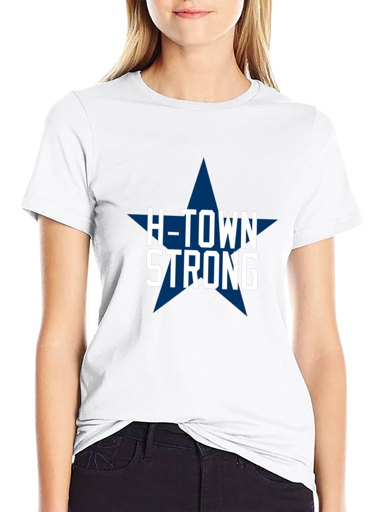 H-Town Strong Star Graphic Tee - Black