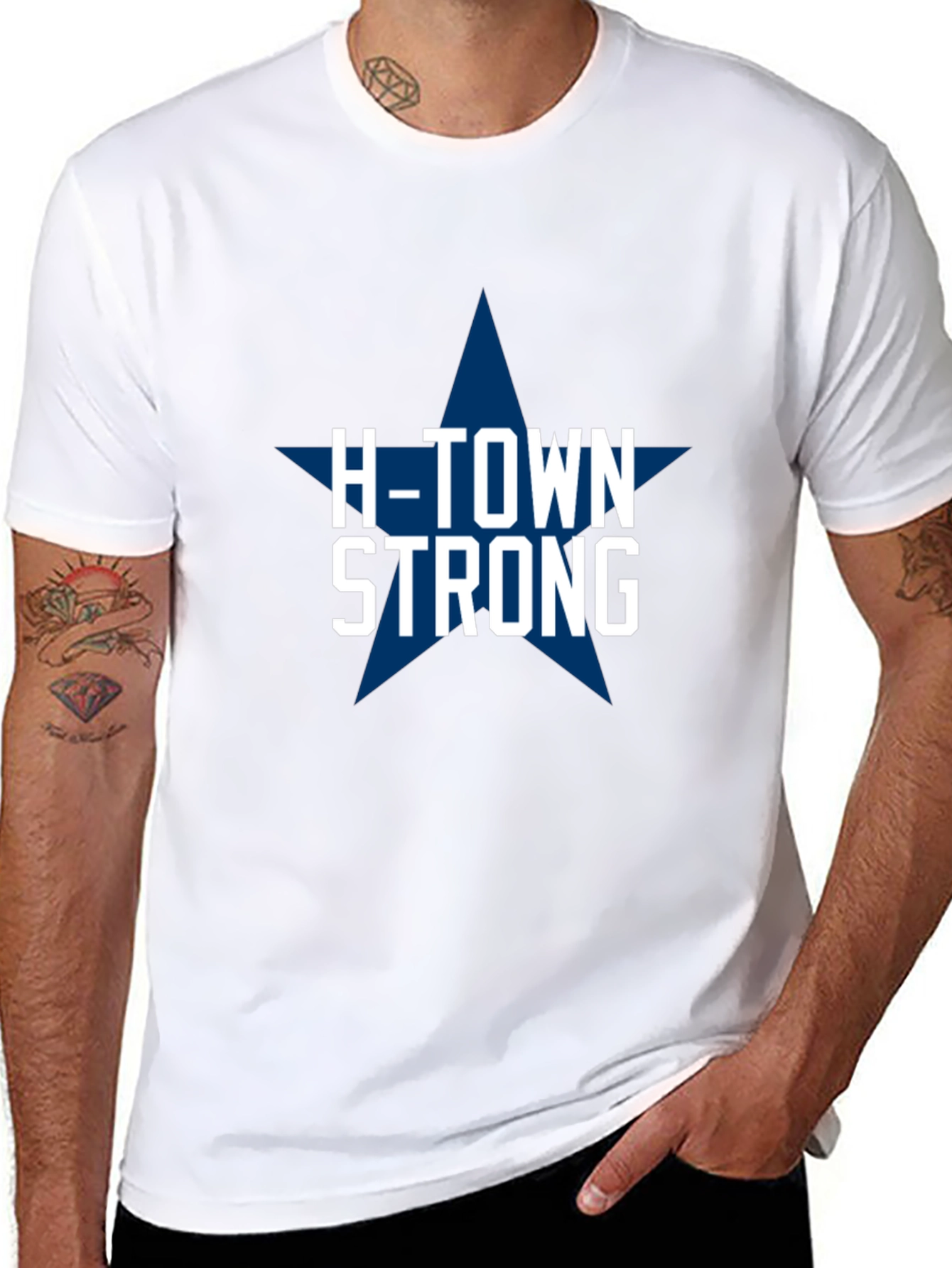 H-Town Strong Star Graphic Tee - Black
