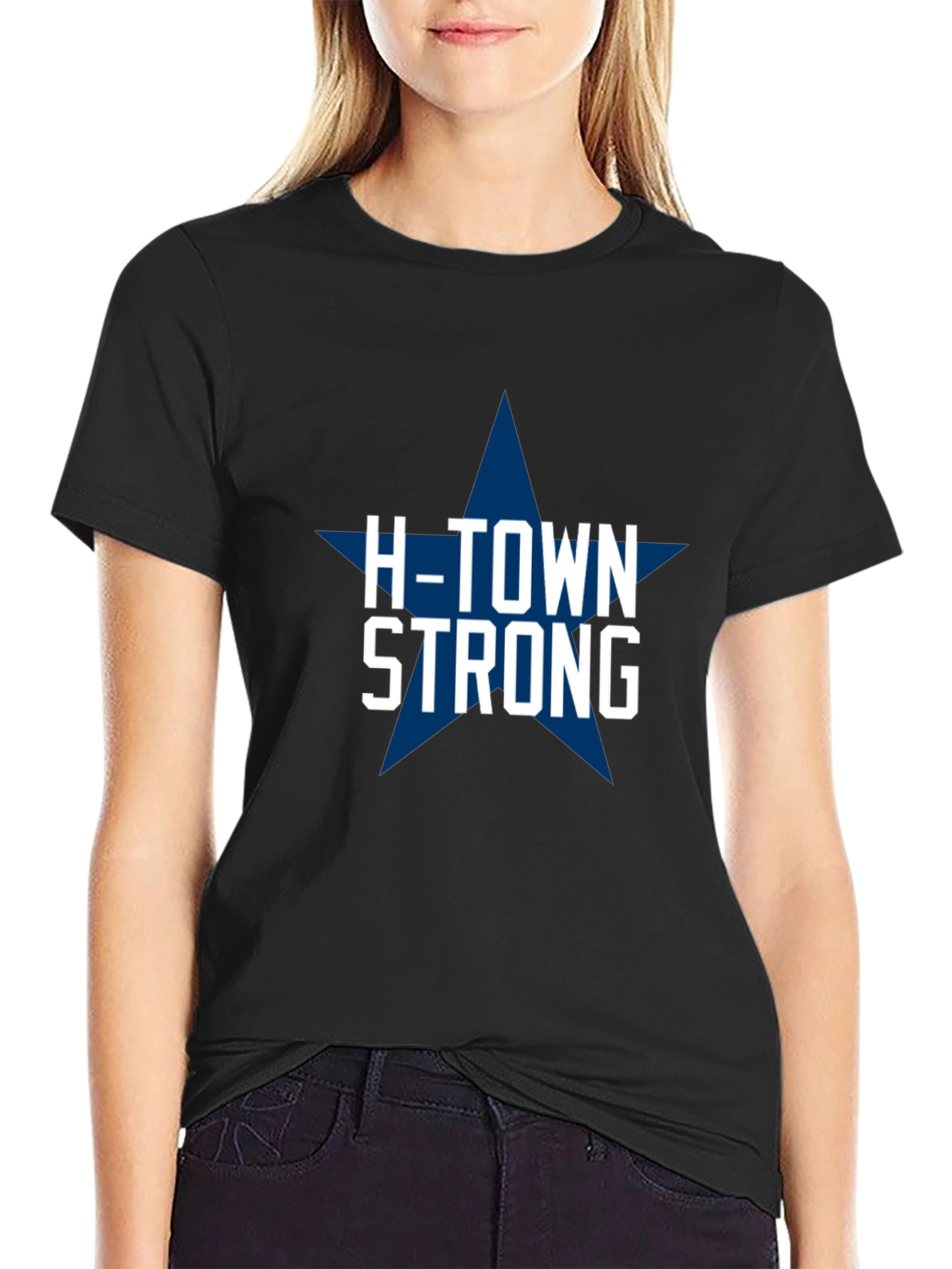 H-Town Strong Star Graphic Tee - Black