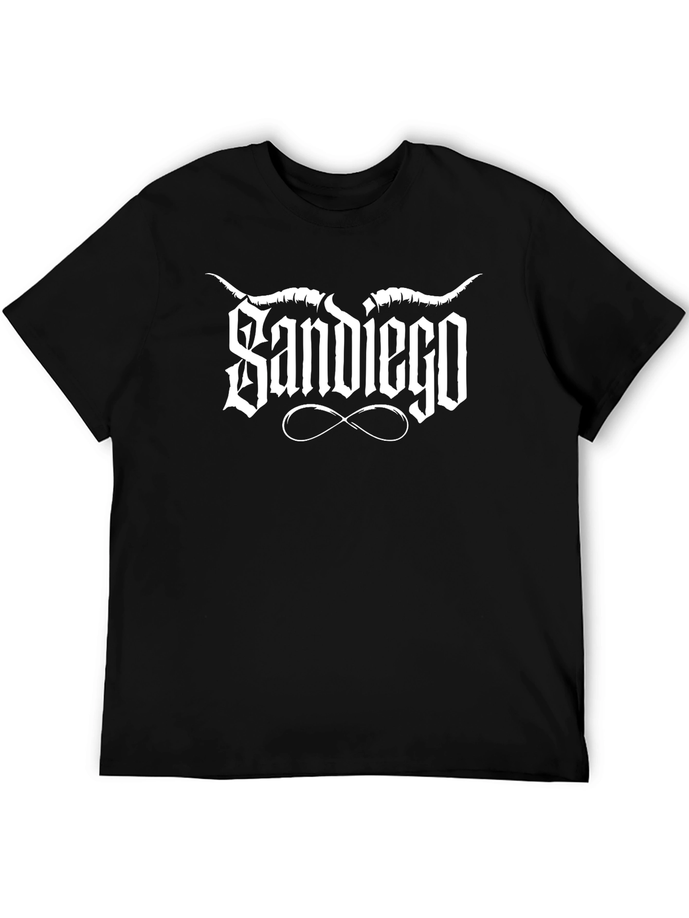 Sandiego Graphic T-Shirt - Black Crew Neck