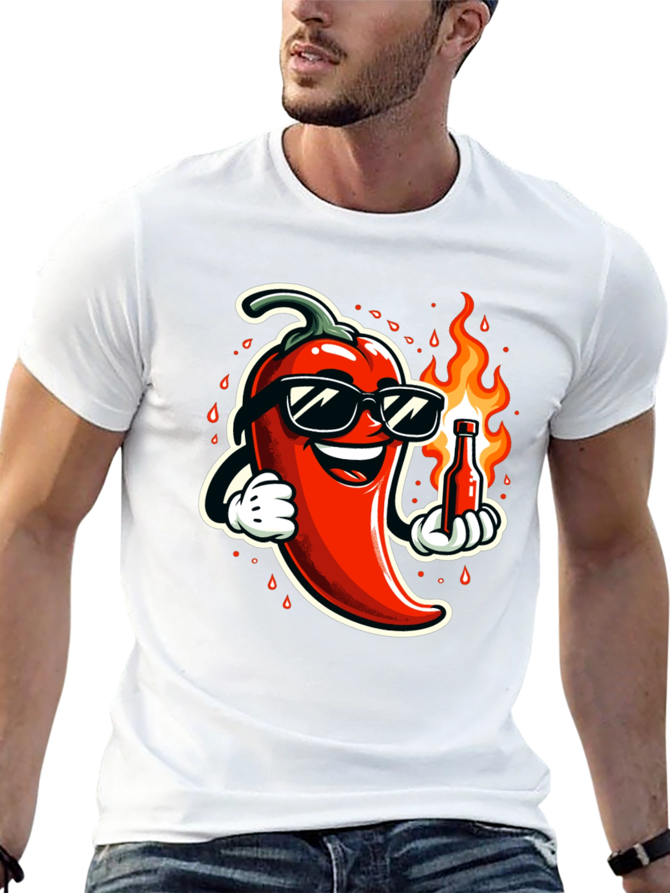 Spicy Chili Pepper Black T-Shirt