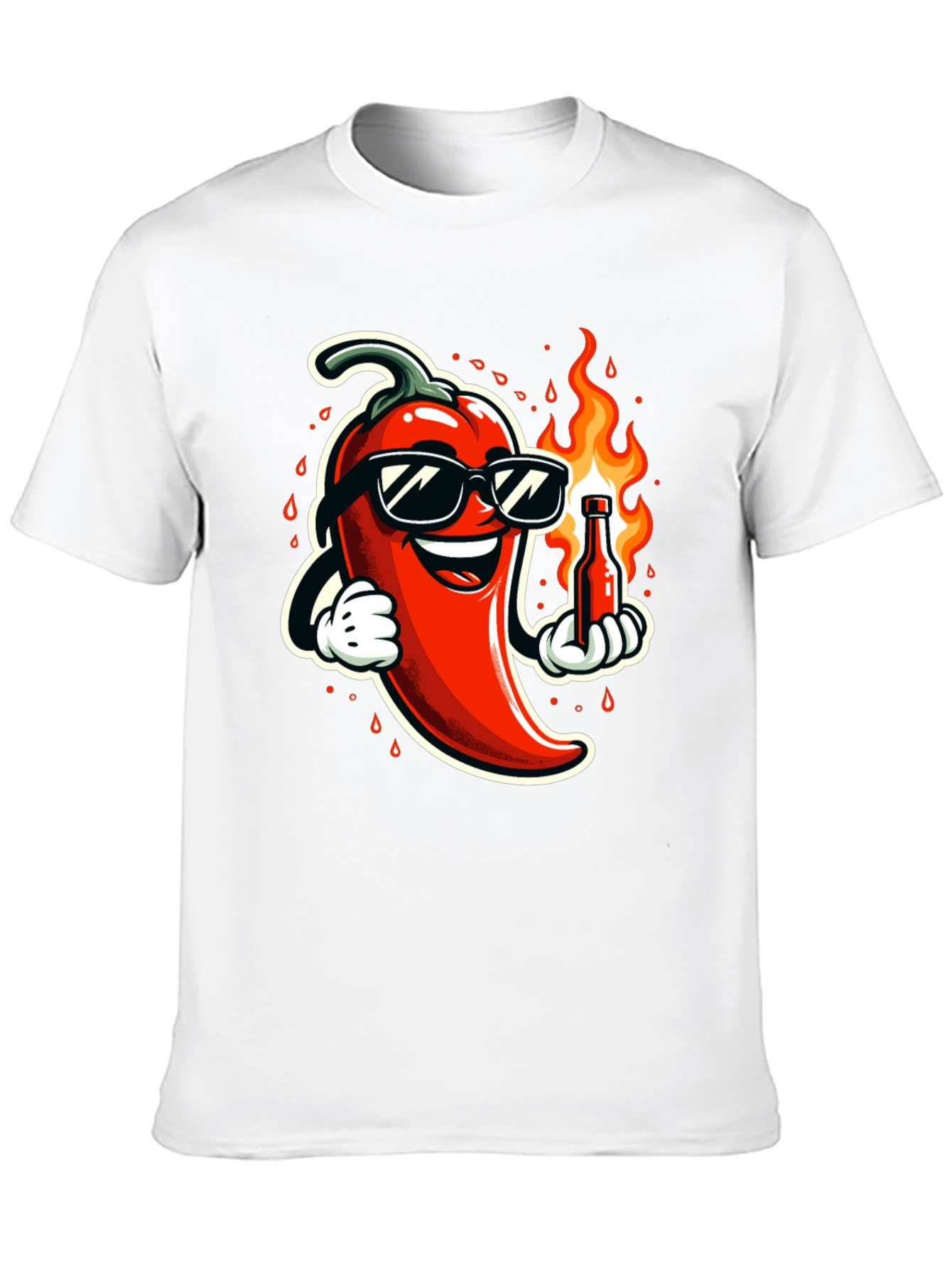 Spicy Chili Pepper Black T-Shirt