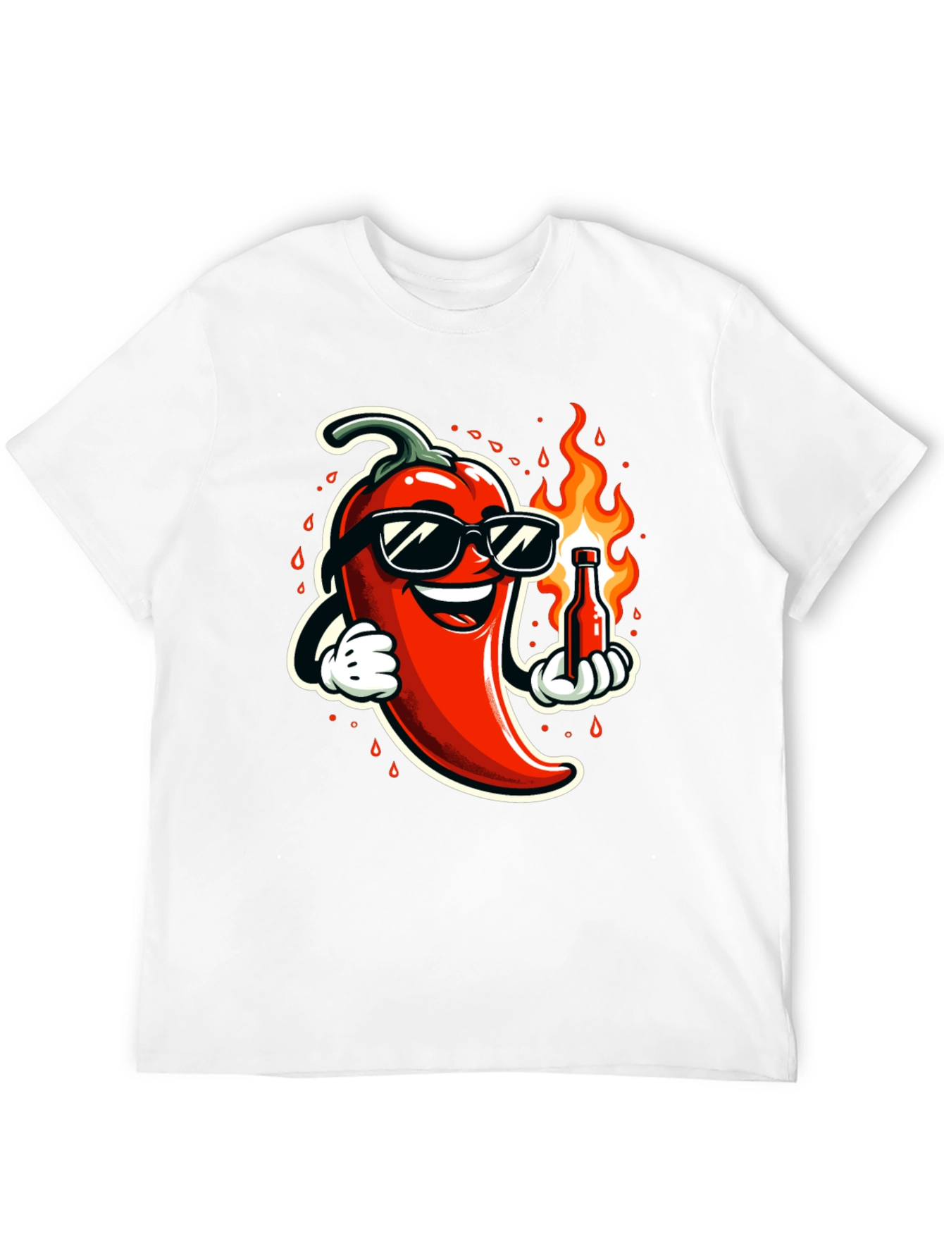 Spicy Chili Pepper Black T-Shirt