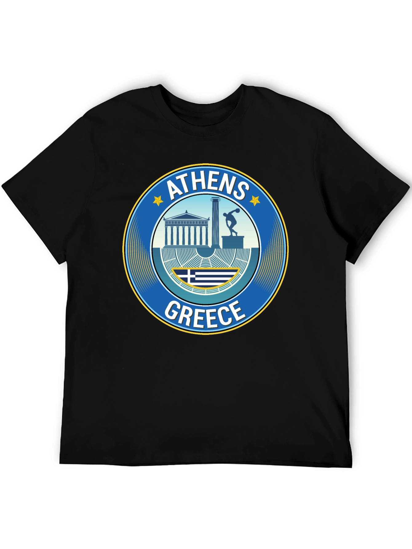 Athens Greece T-Shirt Souvenir Black