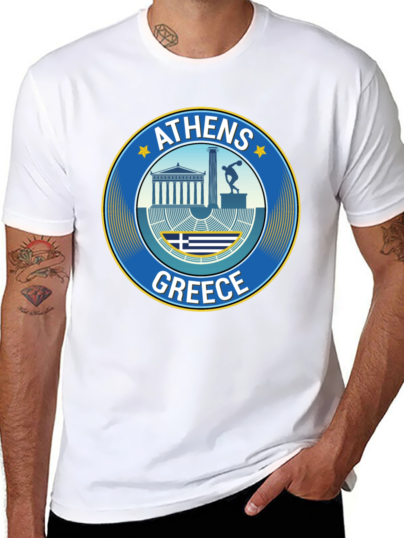 Athens Greece T-Shirt Souvenir Black