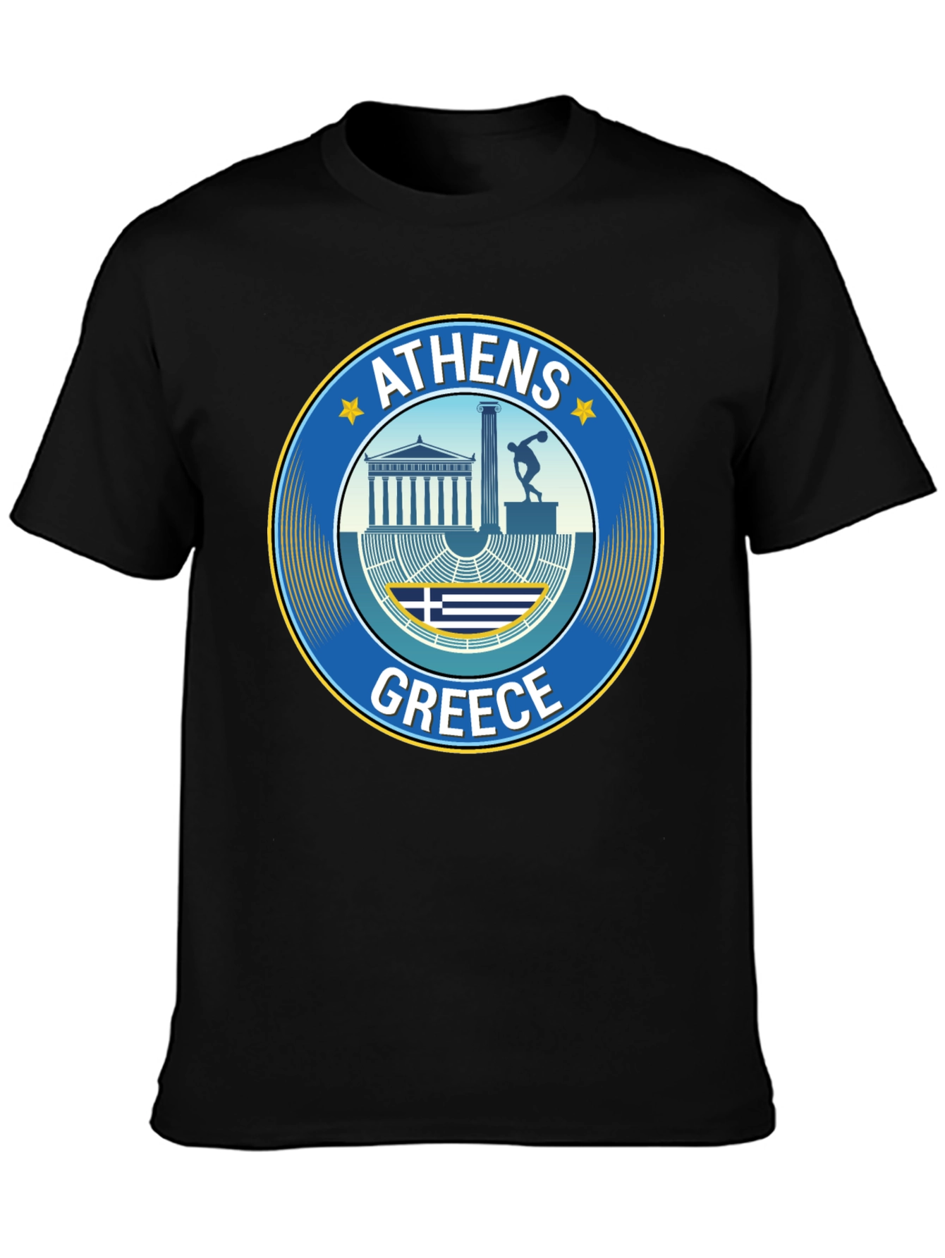 Athens Greece T-Shirt Souvenir Black