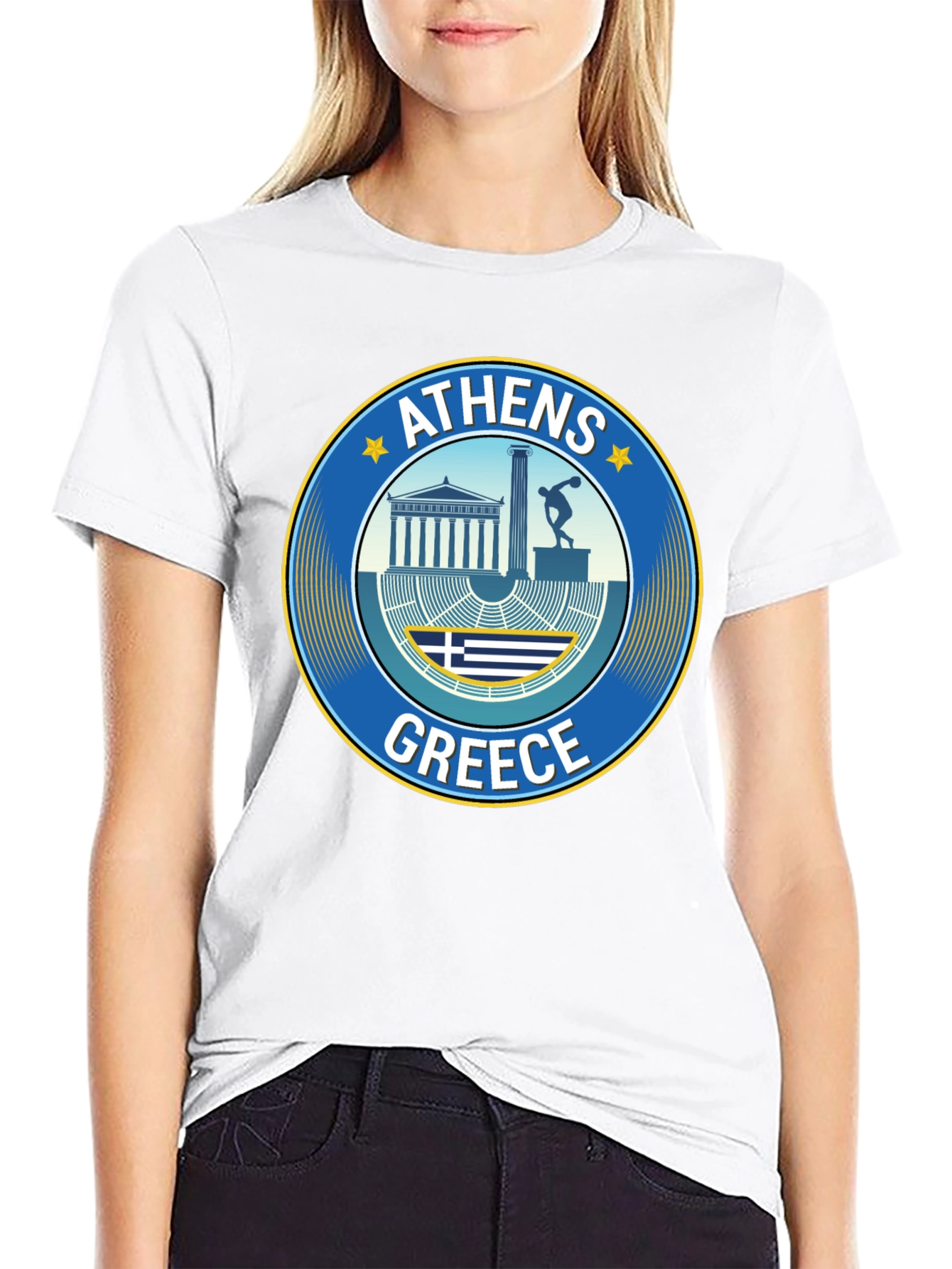 Athens Greece T-Shirt Souvenir Black