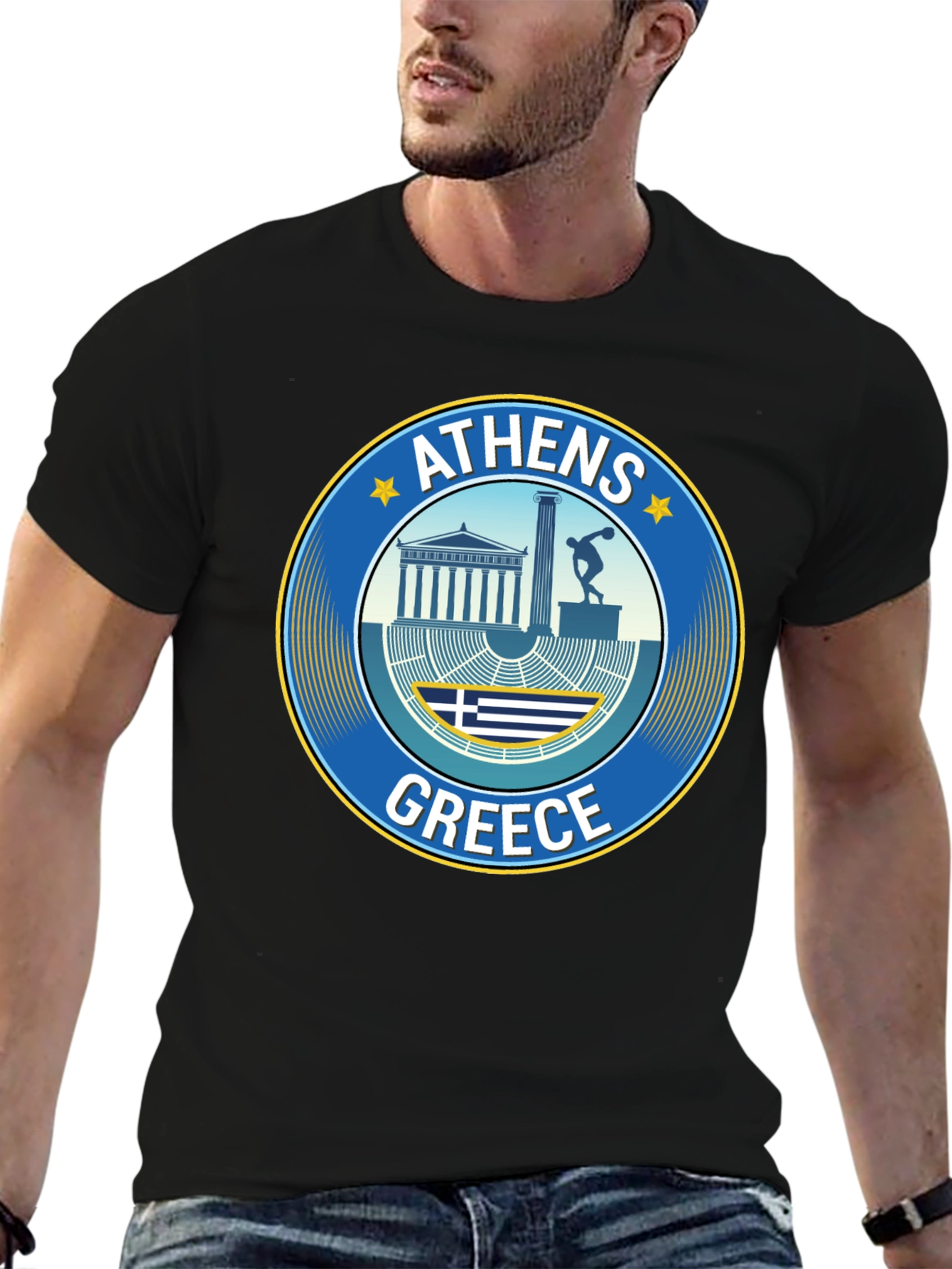 Athens Greece T-Shirt Souvenir Black