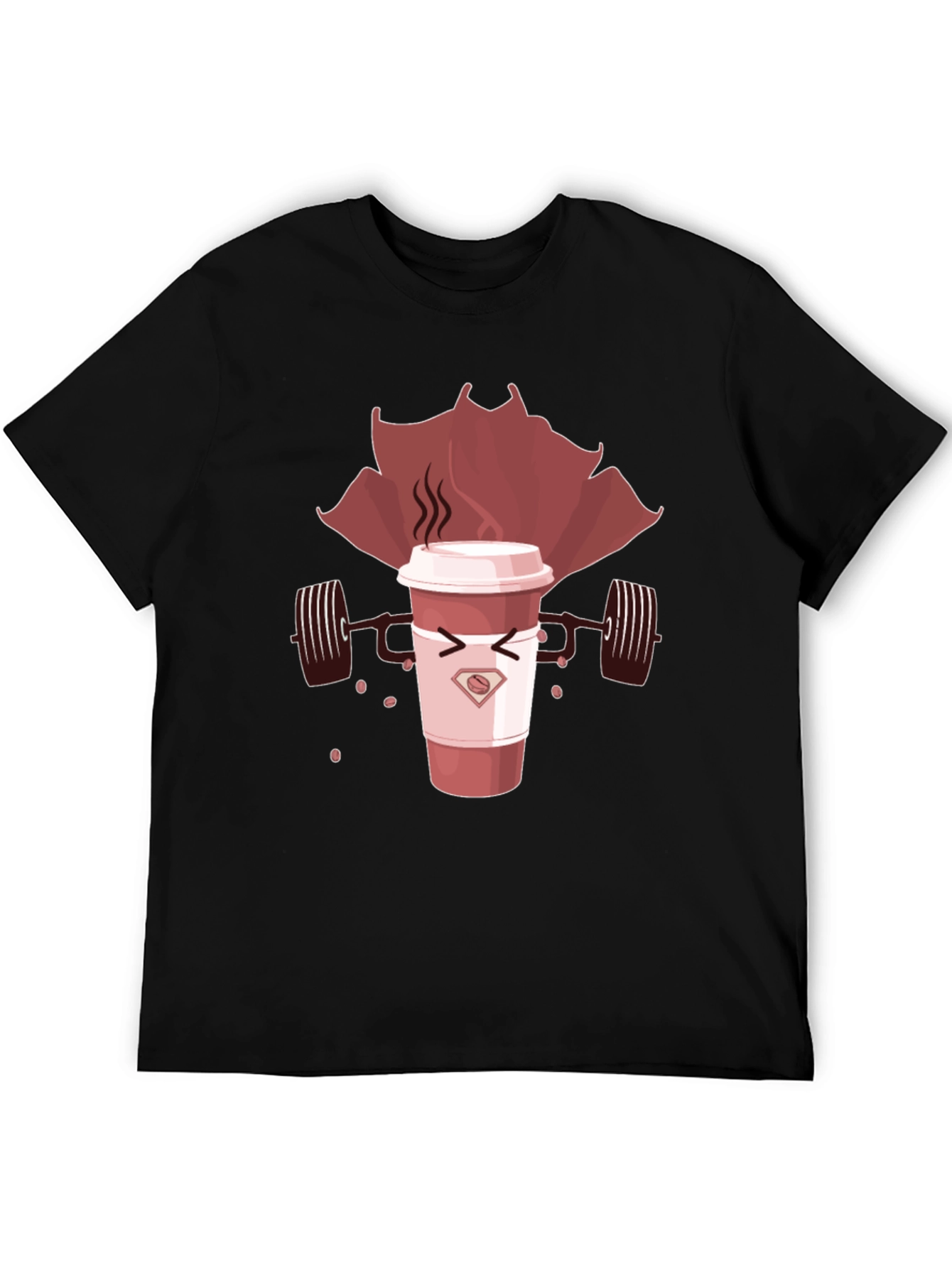 Superhero Coffee Black T-Shirt