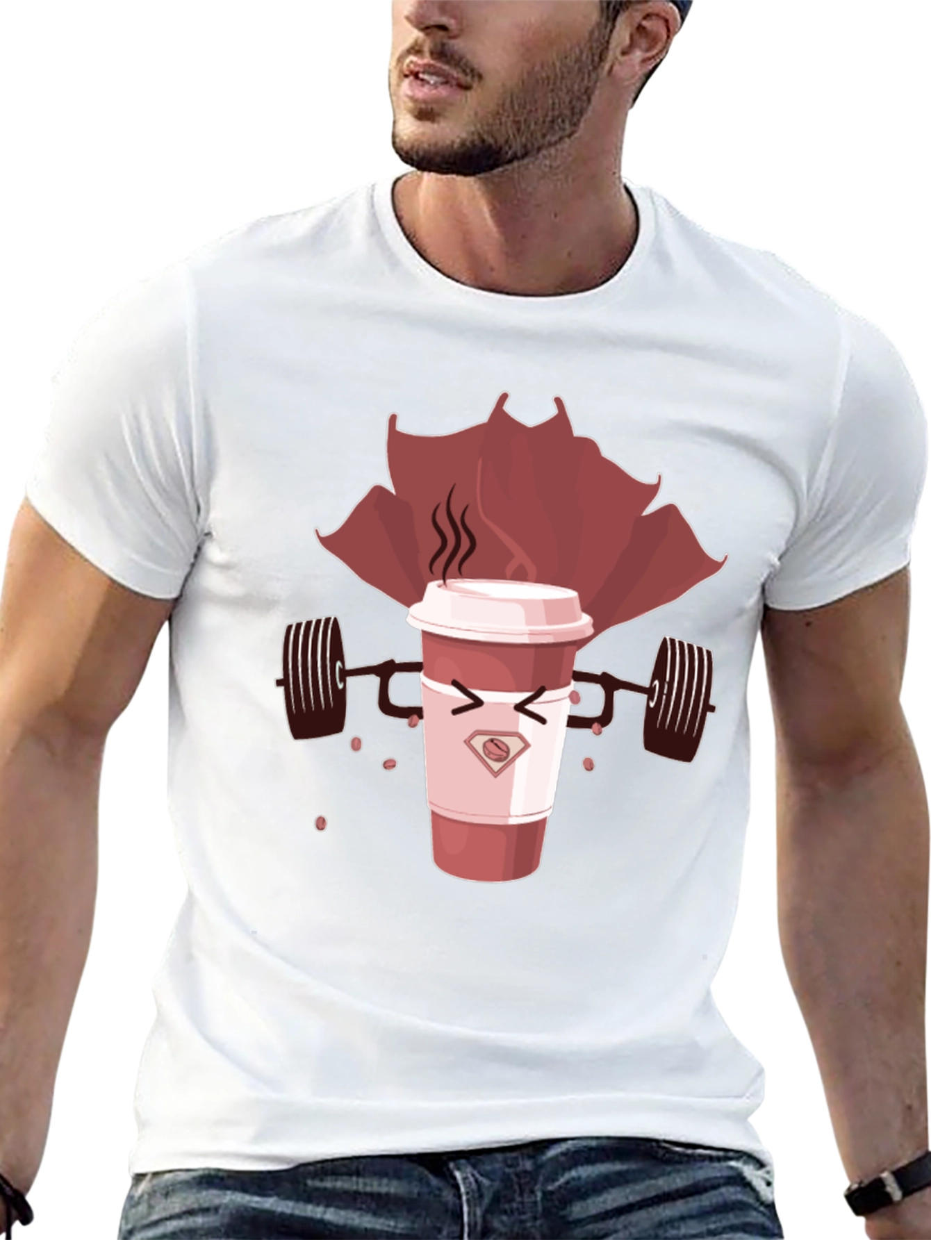Superhero Coffee Black T-Shirt