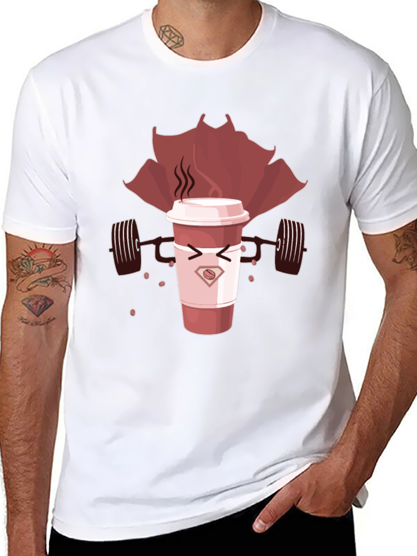 Superhero Coffee Black T-Shirt
