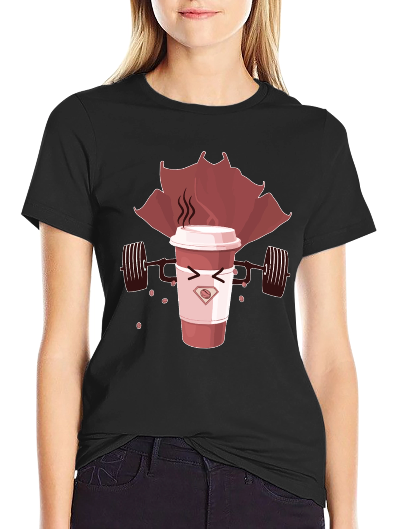 Superhero Coffee Black T-Shirt