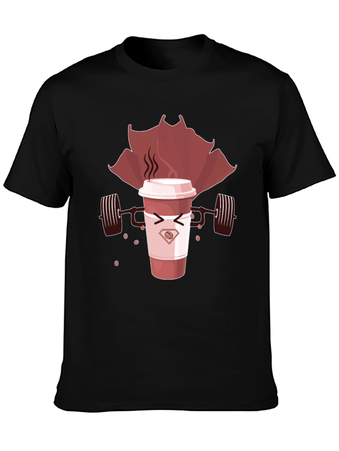 Superhero Coffee Black T-Shirt