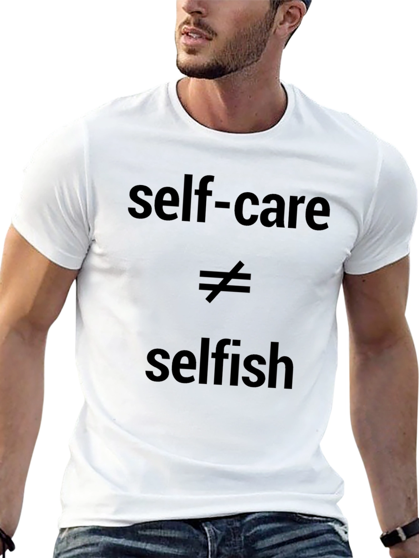 Self-Care Isnt Selfish Black Graphic Tee