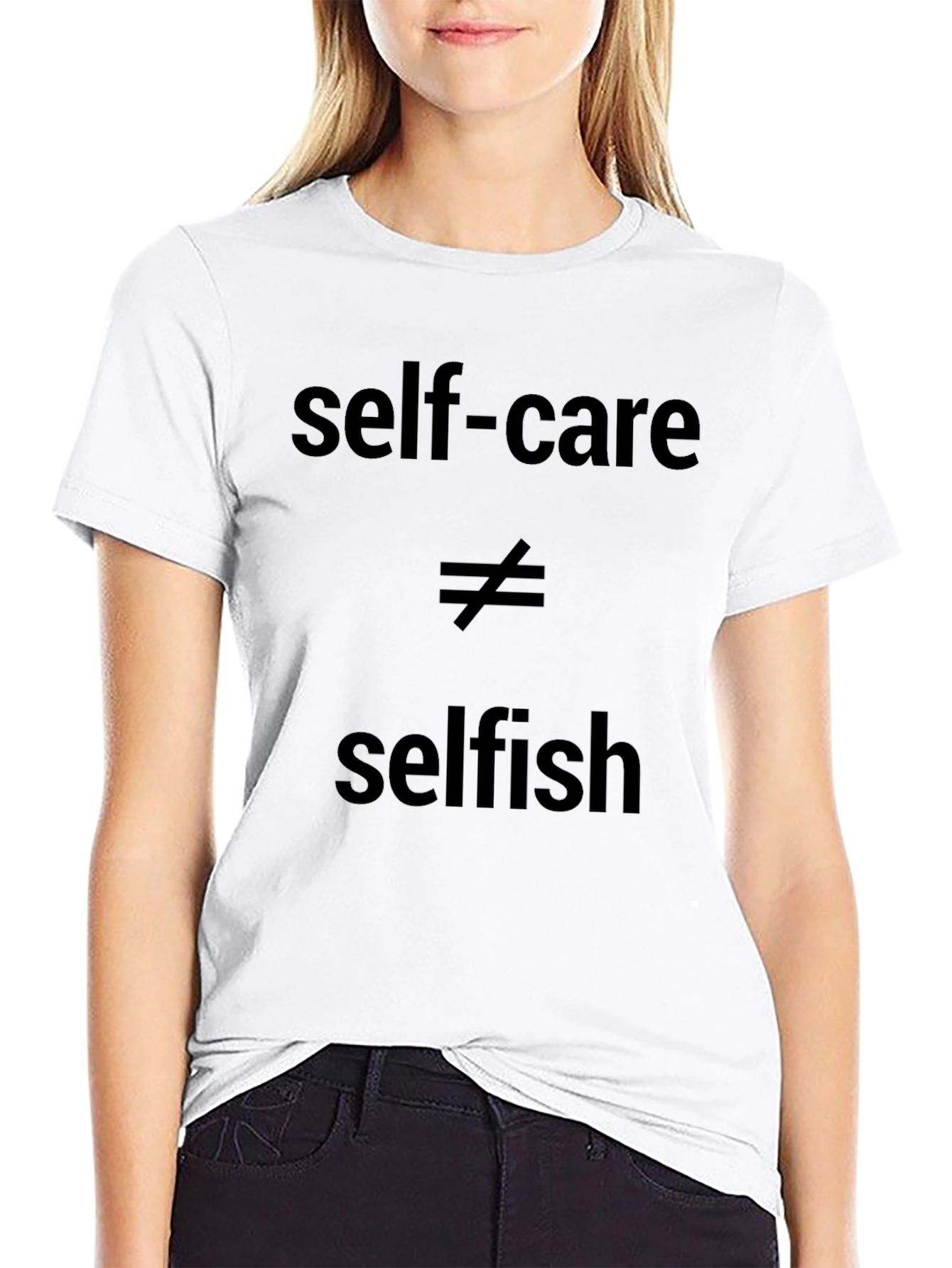 Self-Care Isnt Selfish Black Graphic Tee