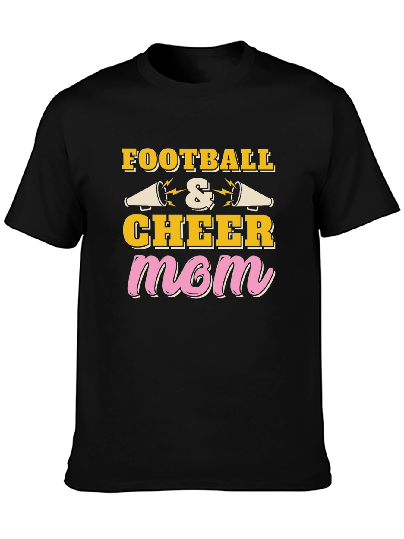 Football and Cheer Mom Graphic T-Shirt