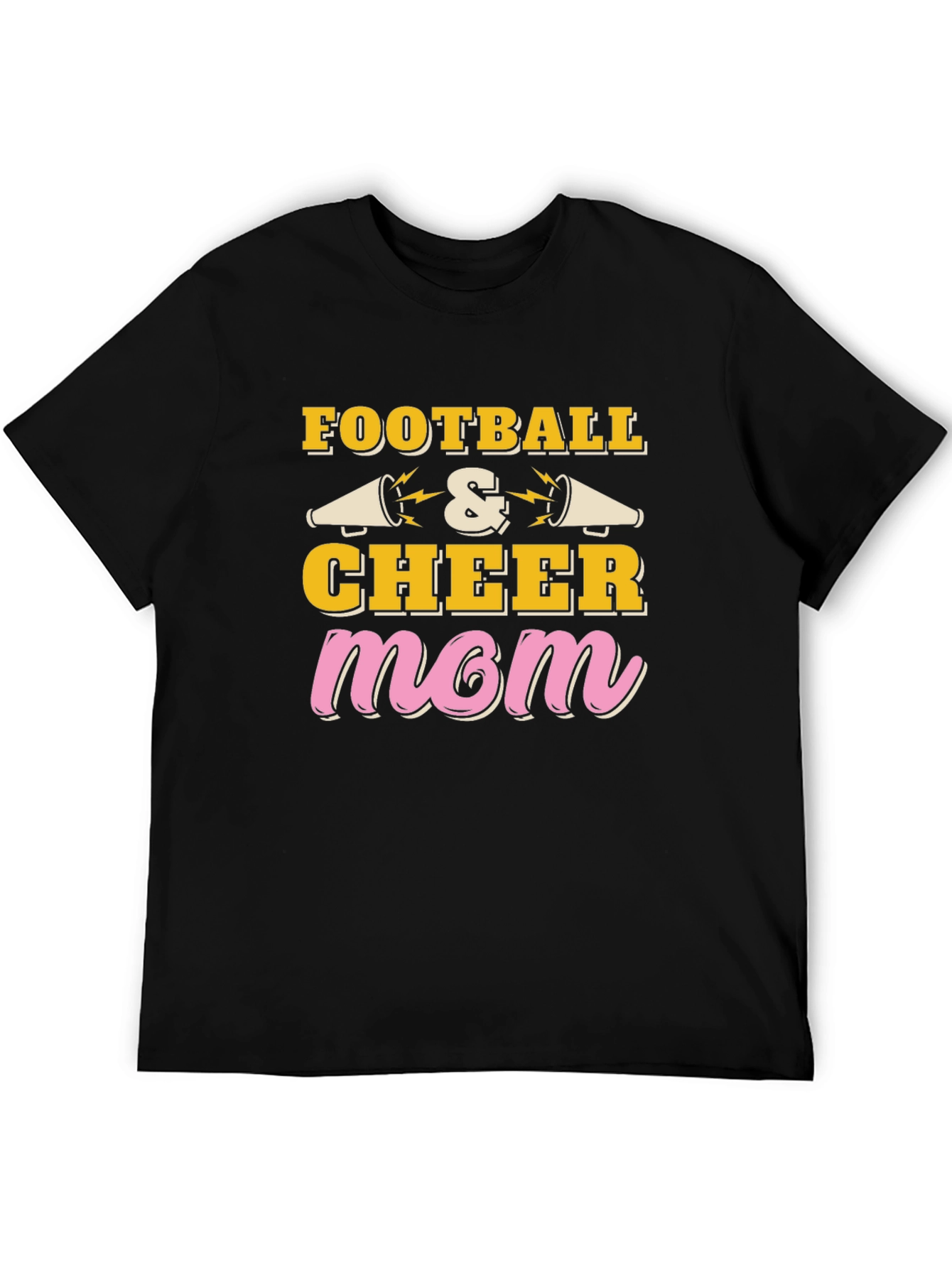 Football and Cheer Mom Graphic T-Shirt