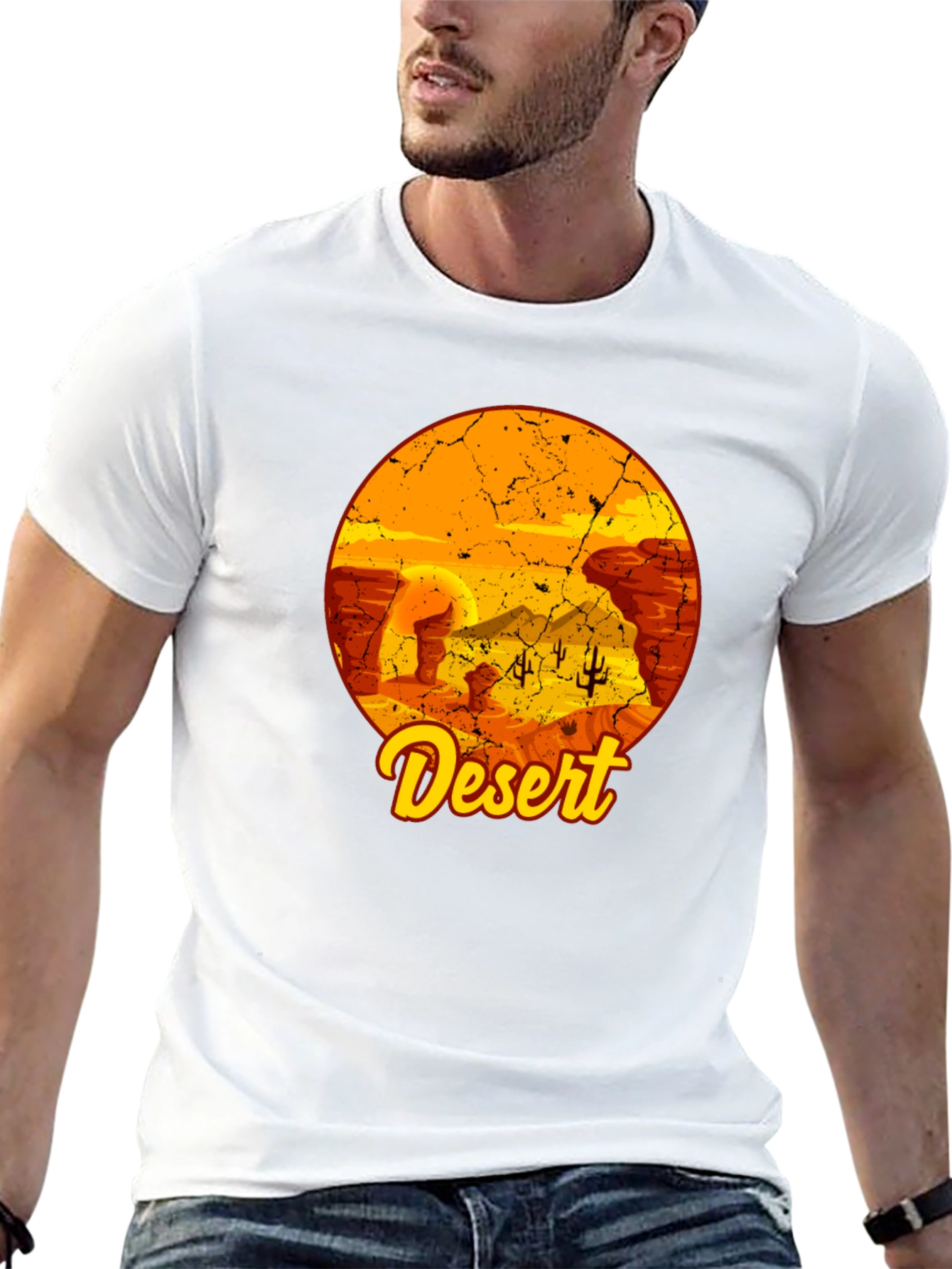 Desert Graphic Tee - Stylish Short Sleeve Shirt