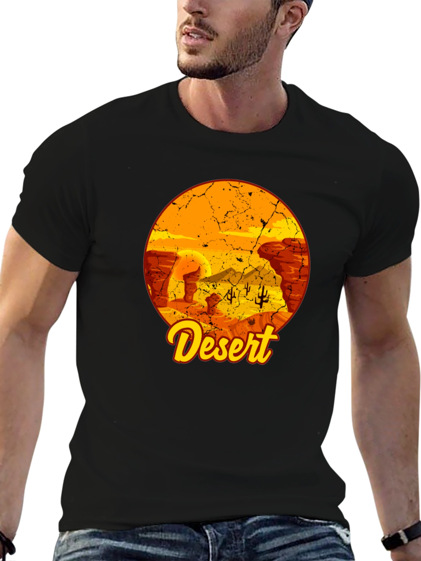 Desert Graphic Tee - Stylish Short Sleeve Shirt