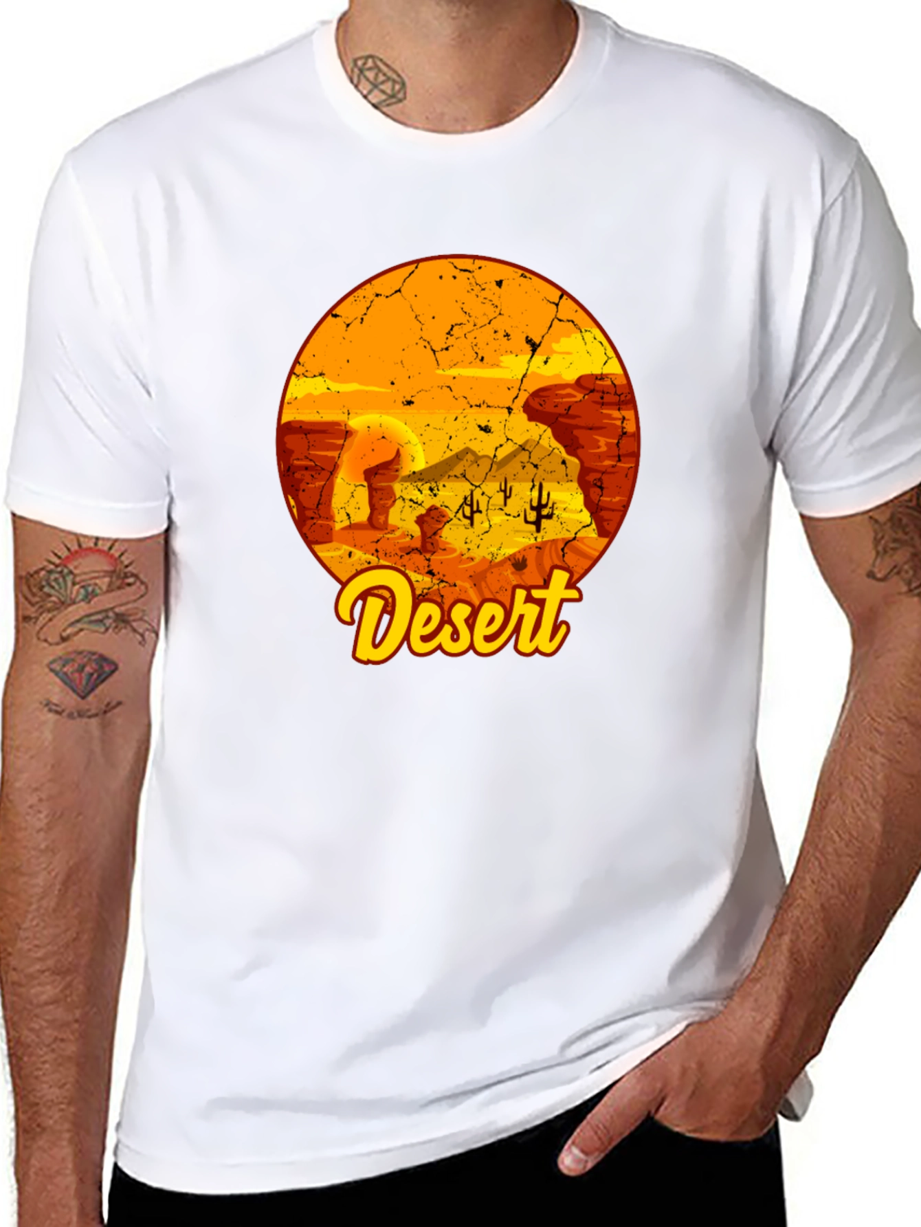 Desert Graphic Tee - Stylish Short Sleeve Shirt