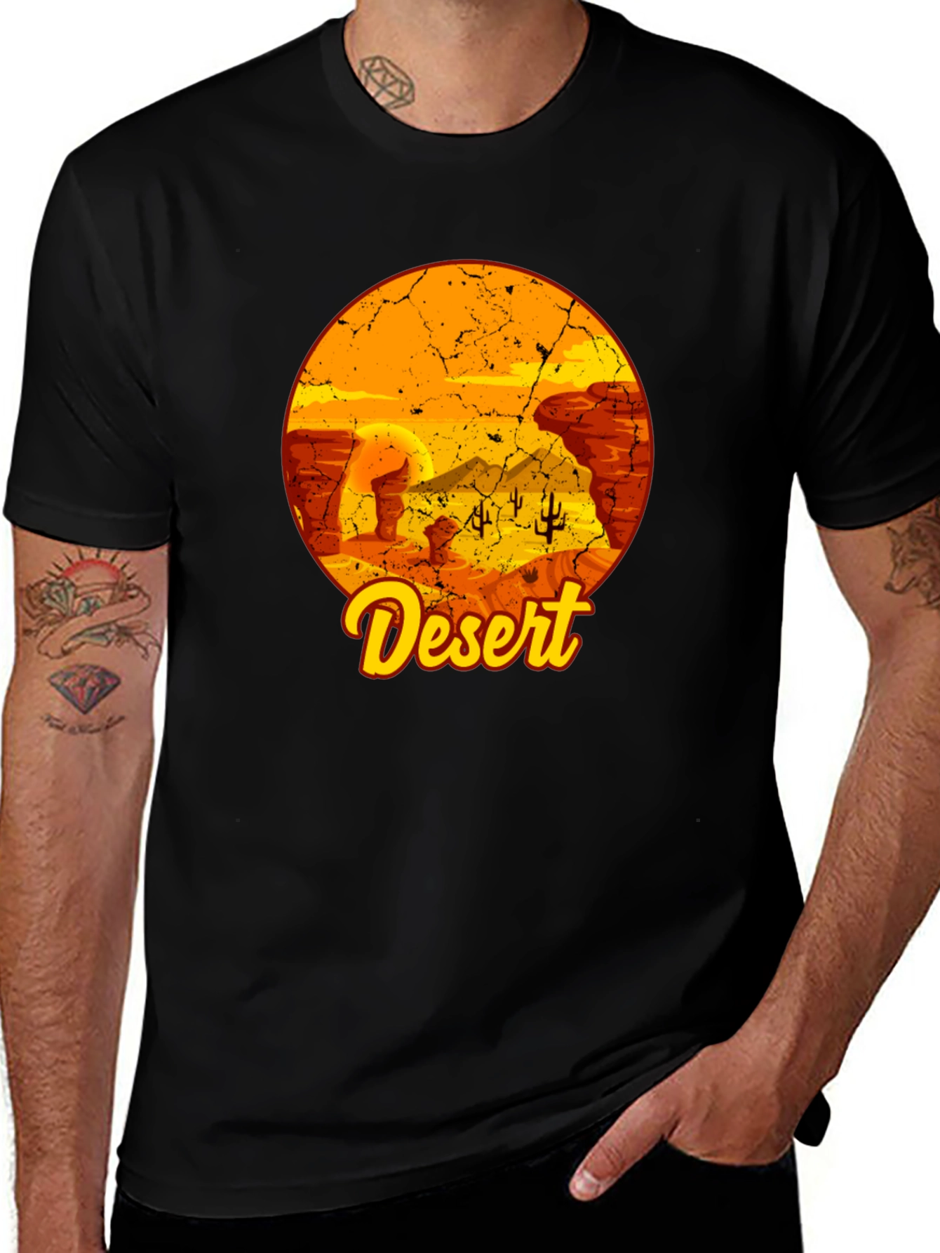 Desert Graphic Tee - Stylish Short Sleeve Shirt