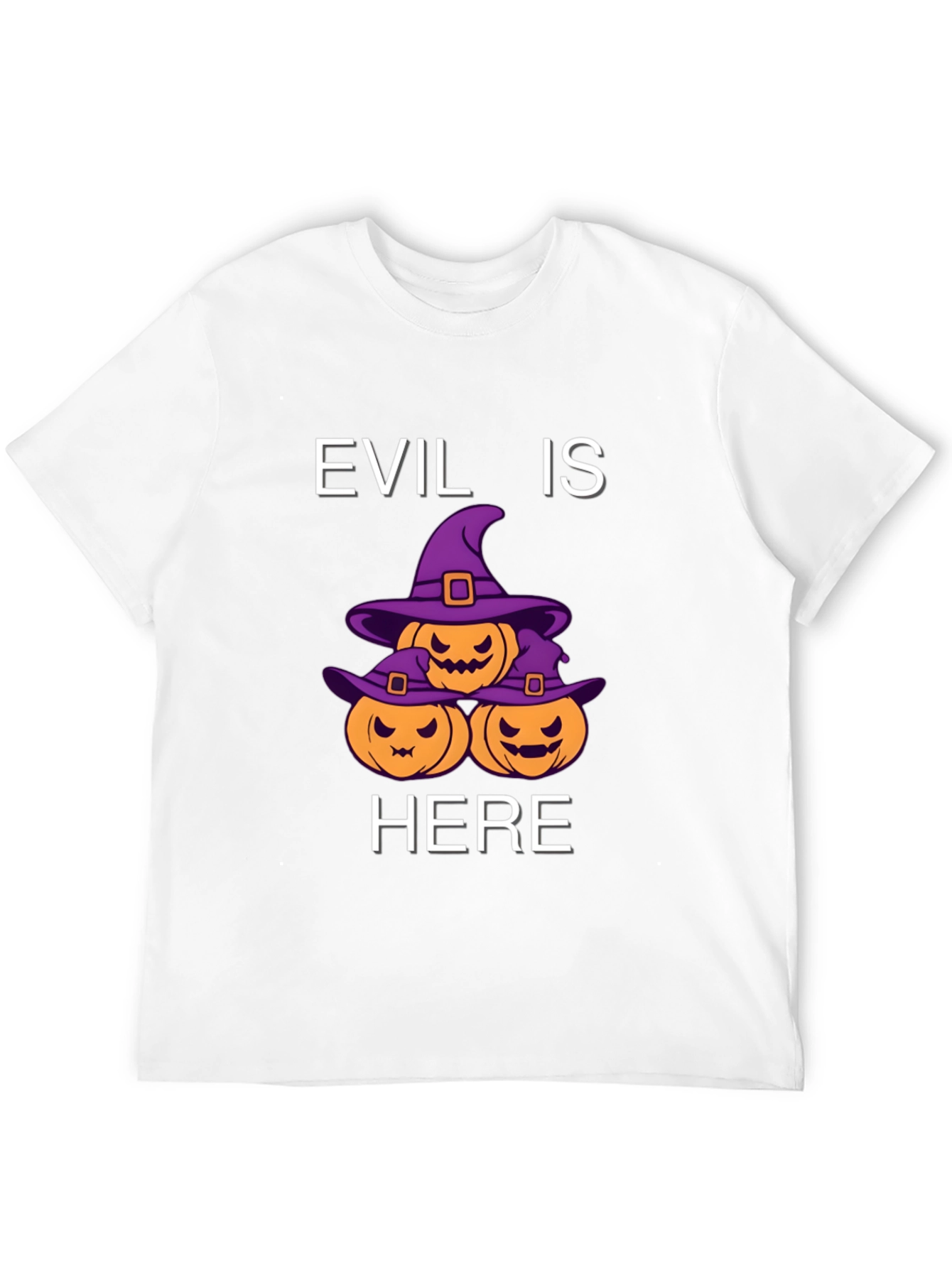 Evil Is Here Halloween Pumpkin T-Shirt