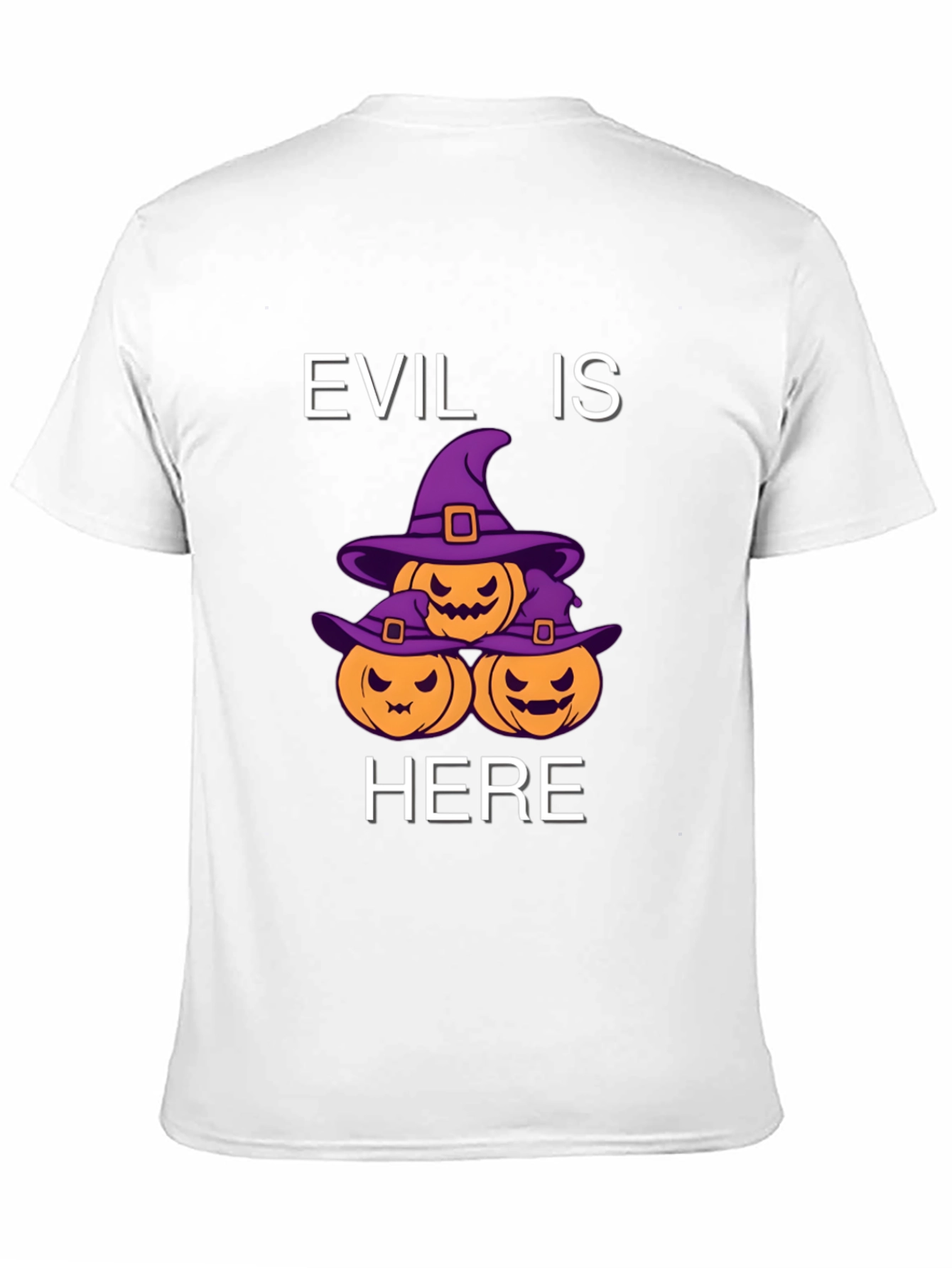 Evil Is Here Halloween Pumpkin T-Shirt