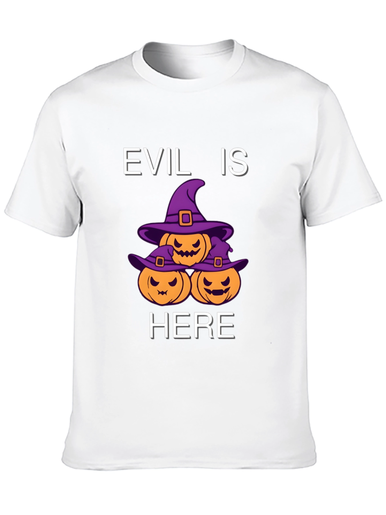 Evil Is Here Halloween Pumpkin T-Shirt