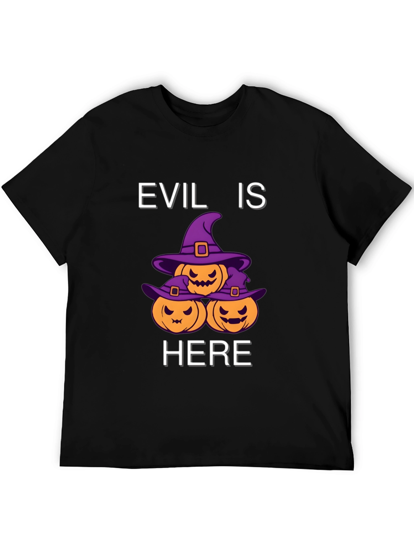 Evil Is Here Halloween Pumpkin T-Shirt