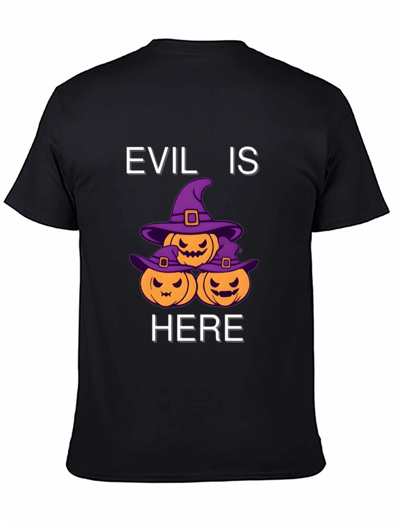 Evil Is Here Halloween Pumpkin T-Shirt