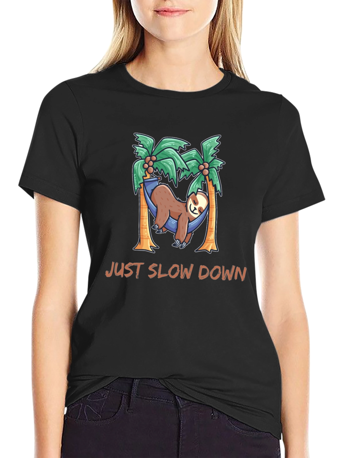 Relaxed Sloth Hammock T-Shirt - Just Slow Down Tee