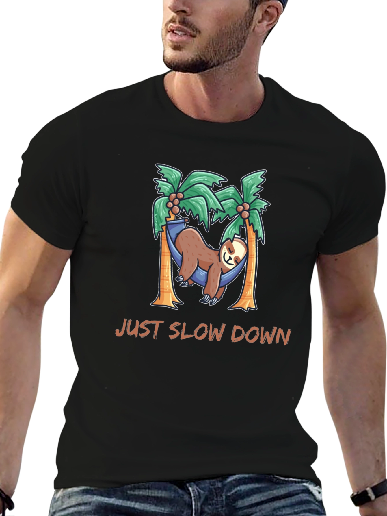 Relaxed Sloth Hammock T-Shirt - Just Slow Down Tee
