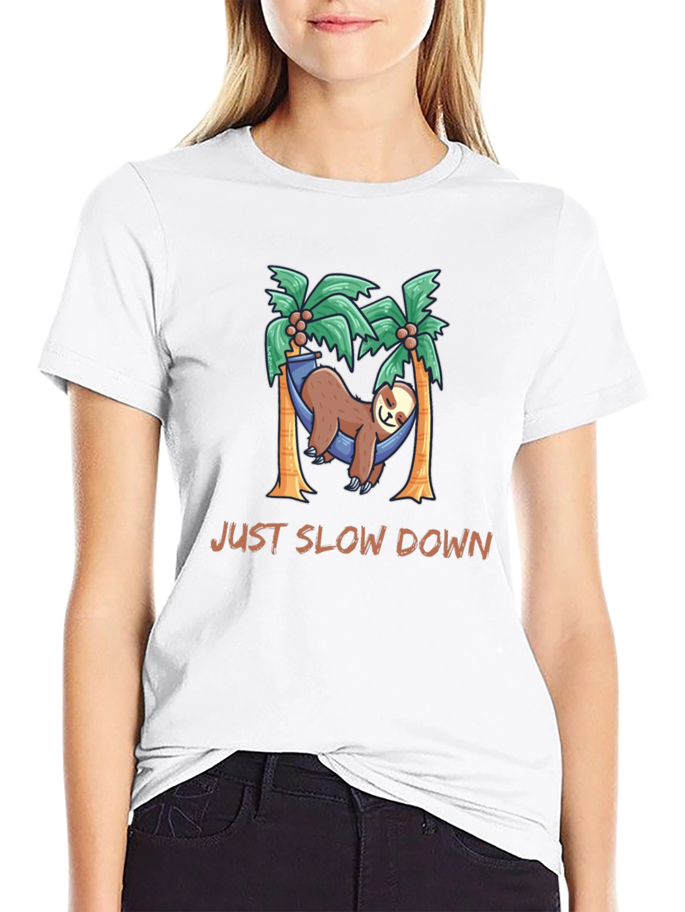 Relaxed Sloth Hammock T-Shirt - Just Slow Down Tee