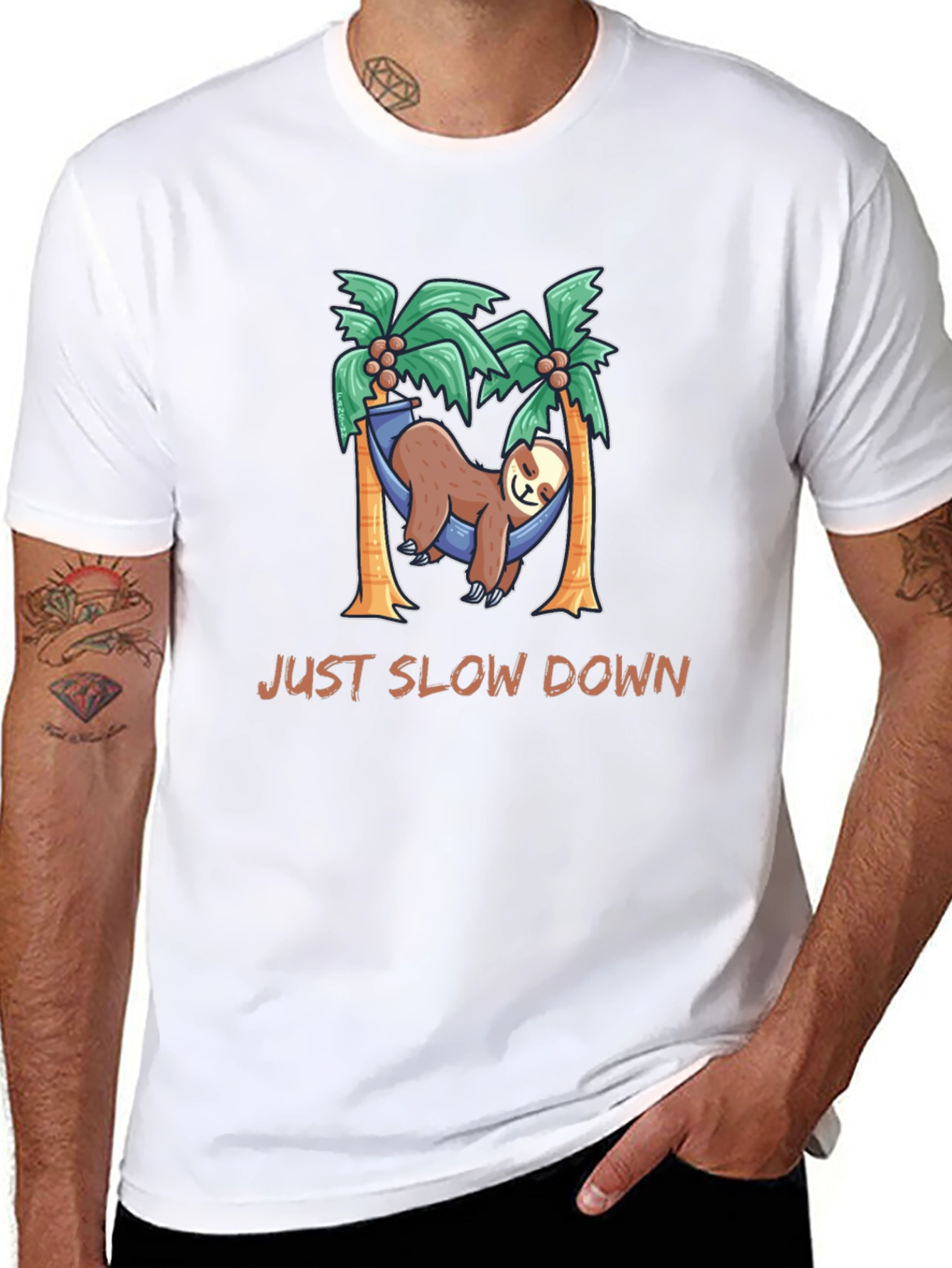 Relaxed Sloth Hammock T-Shirt - Just Slow Down Tee