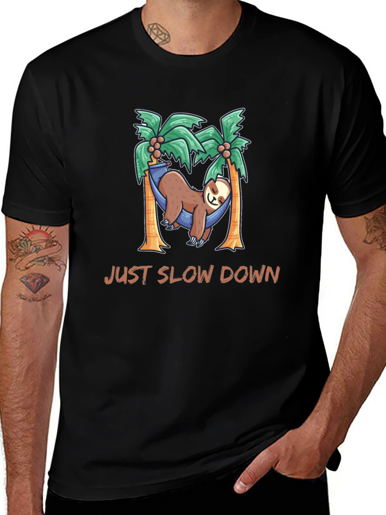 Relaxed Sloth Hammock T-Shirt - Just Slow Down Tee