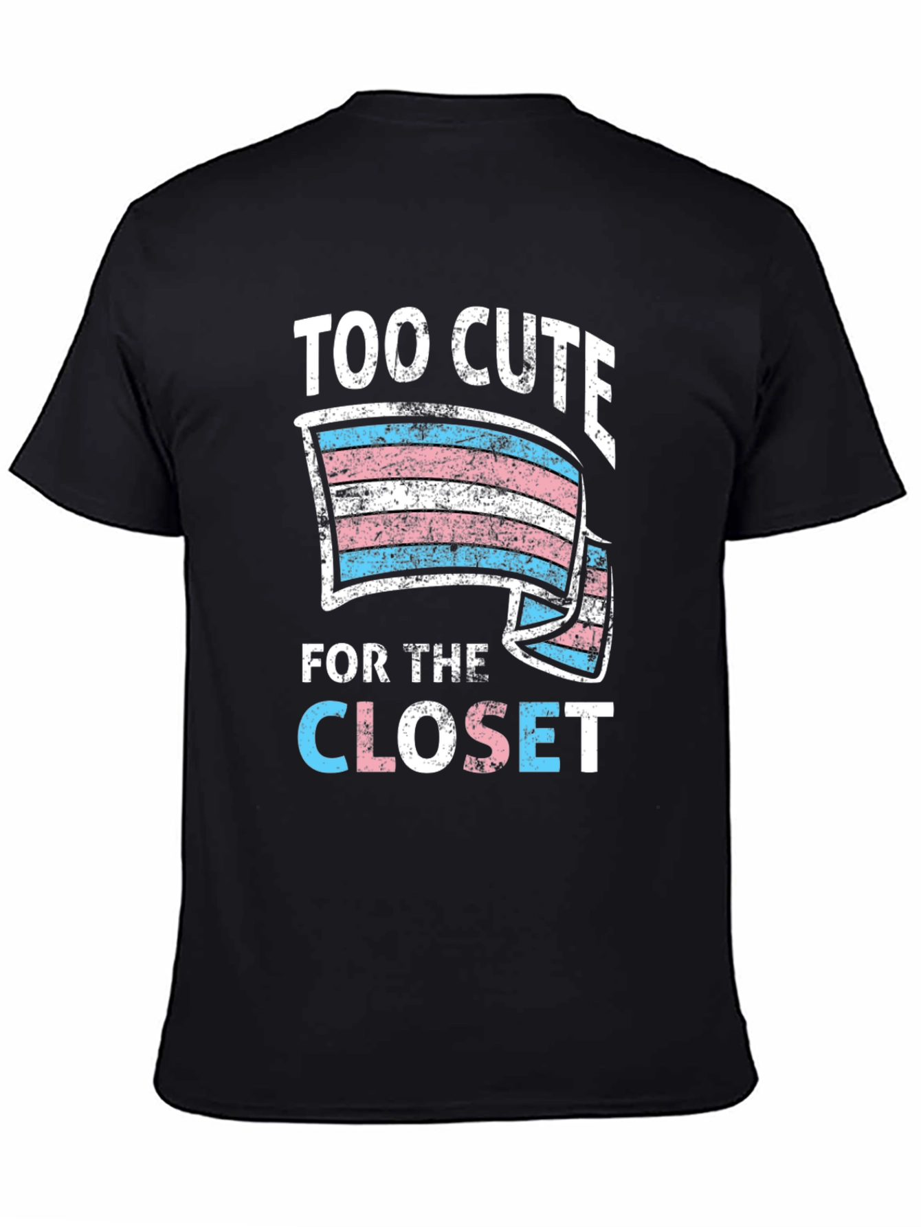 Too Cute For The Closet Trans Pride T-Shirt