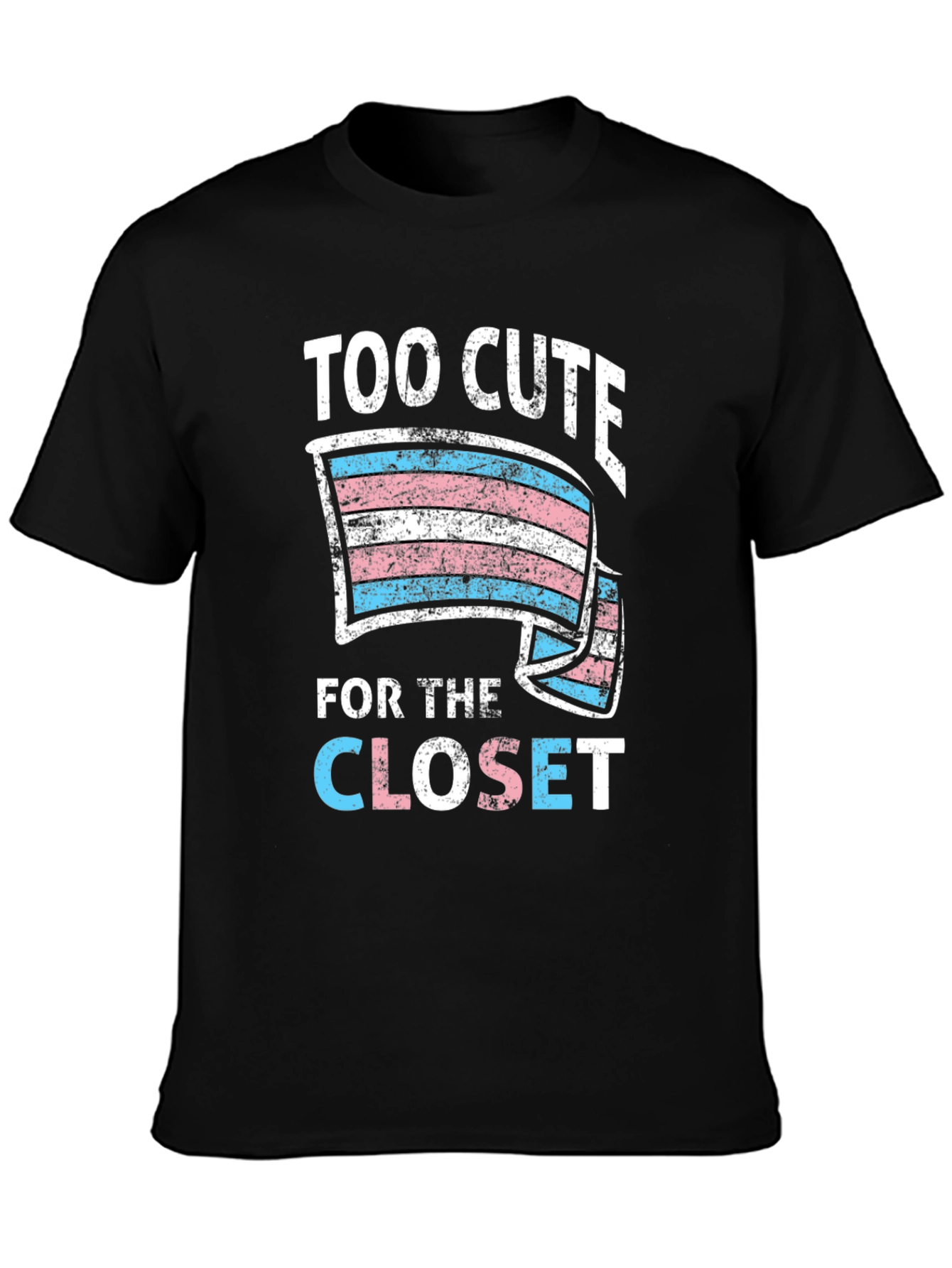 Too Cute For The Closet Trans Pride T-Shirt