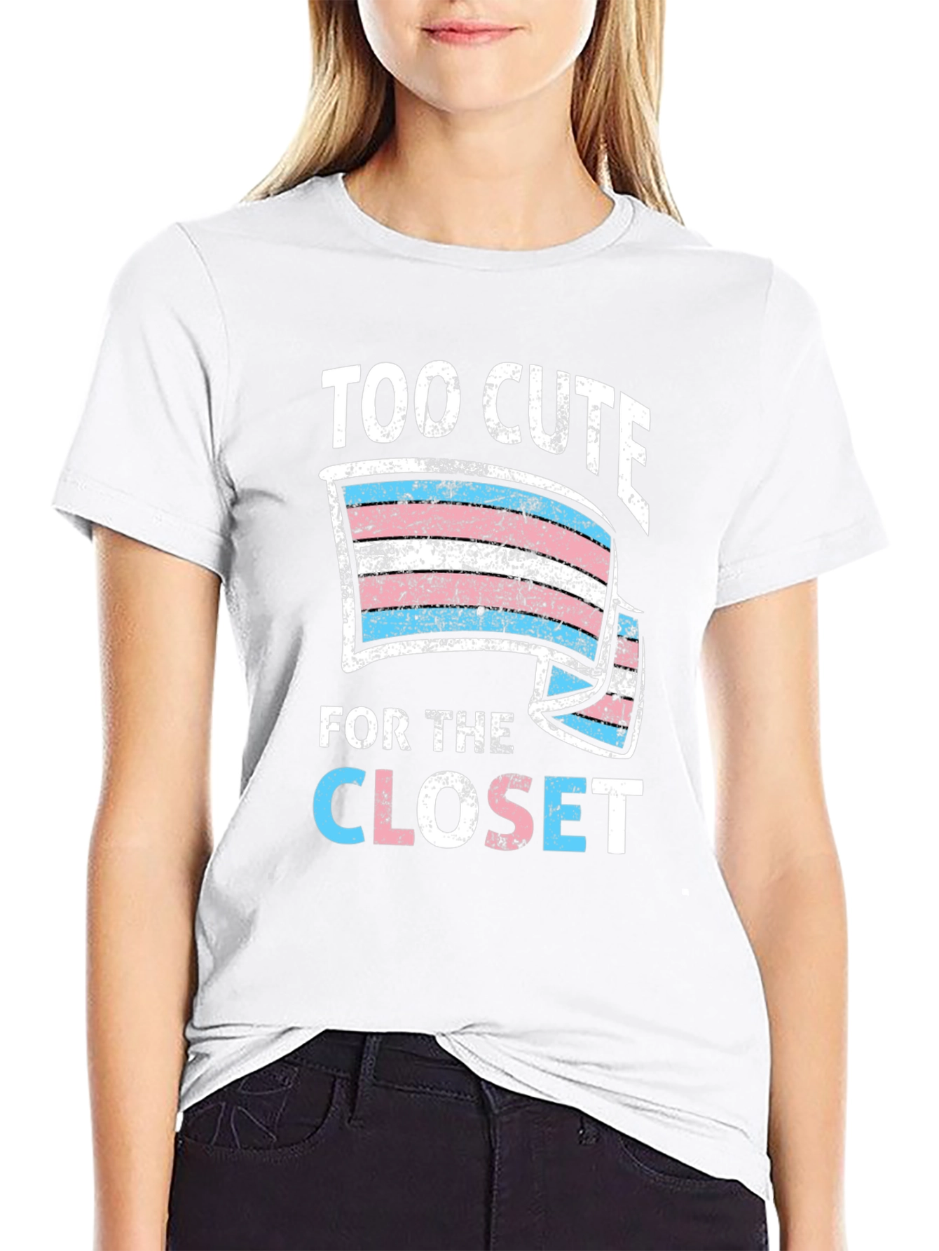Too Cute For The Closet Trans Pride T-Shirt
