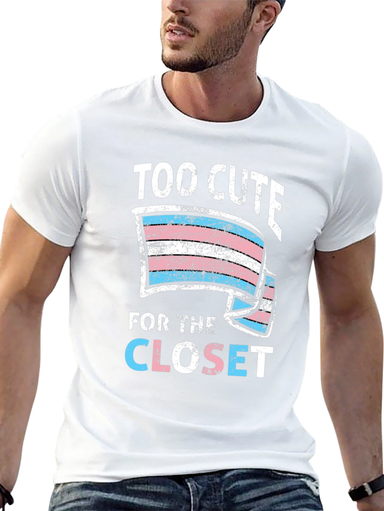 Too Cute For The Closet Trans Pride T-Shirt