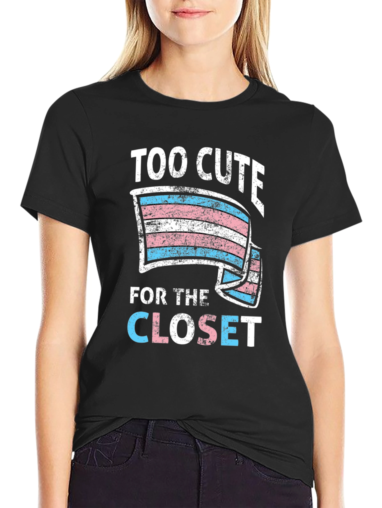 Too Cute For The Closet Trans Pride T-Shirt