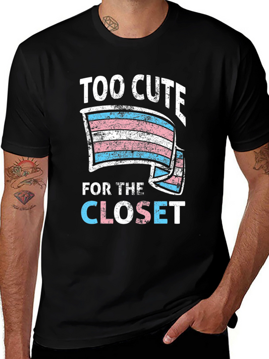 Too Cute For The Closet Trans Pride T-Shirt