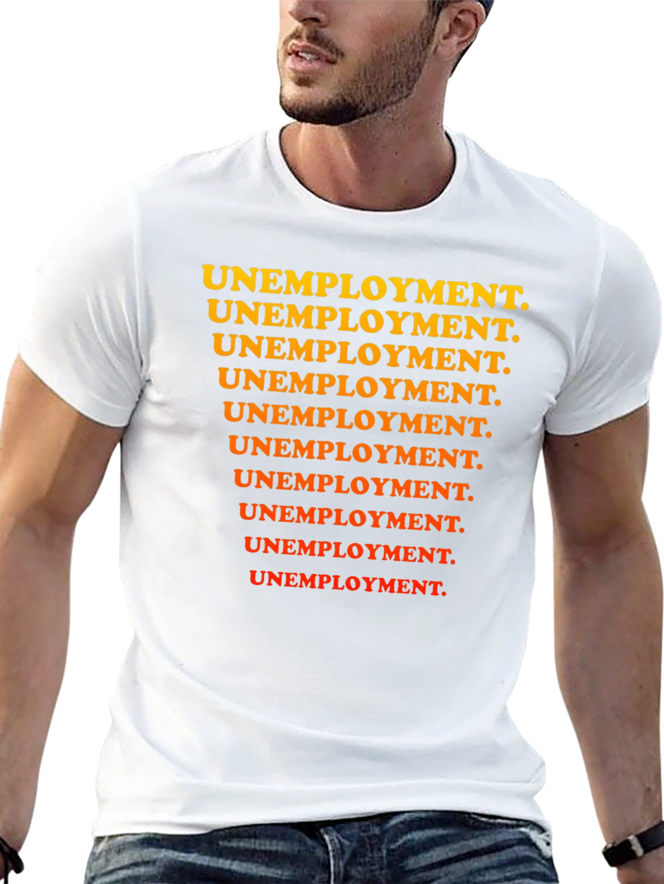 Unemployment Pattern Tee - Black Graphic T-Shirt