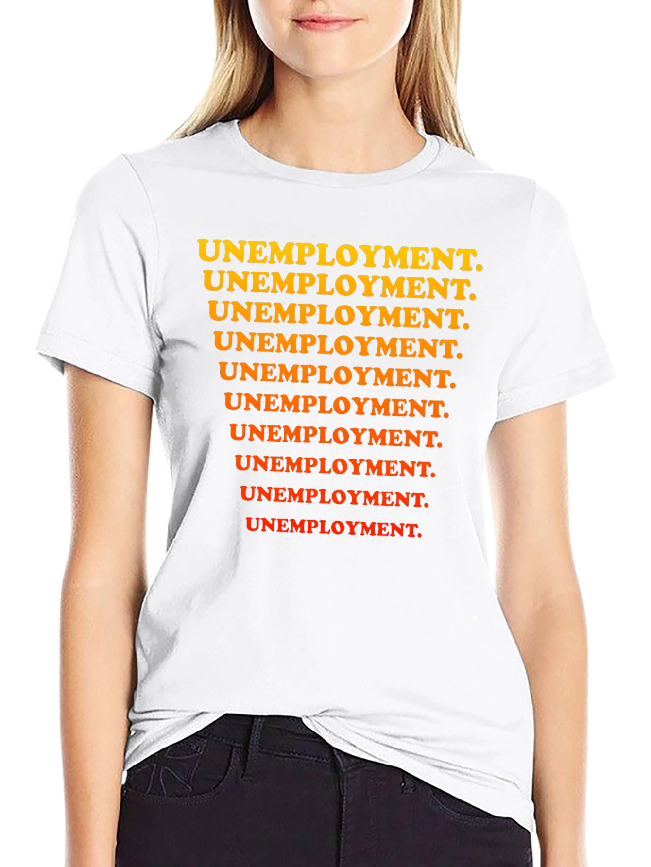 Unemployment Pattern Tee - Black Graphic T-Shirt
